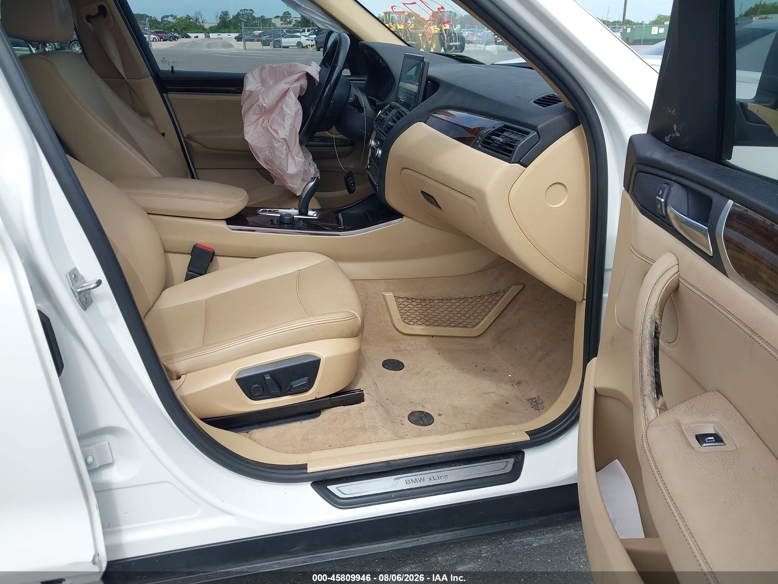 2015 Bmw X3 Xdrive28i White vin: 5UXWX9C59F0D61402
