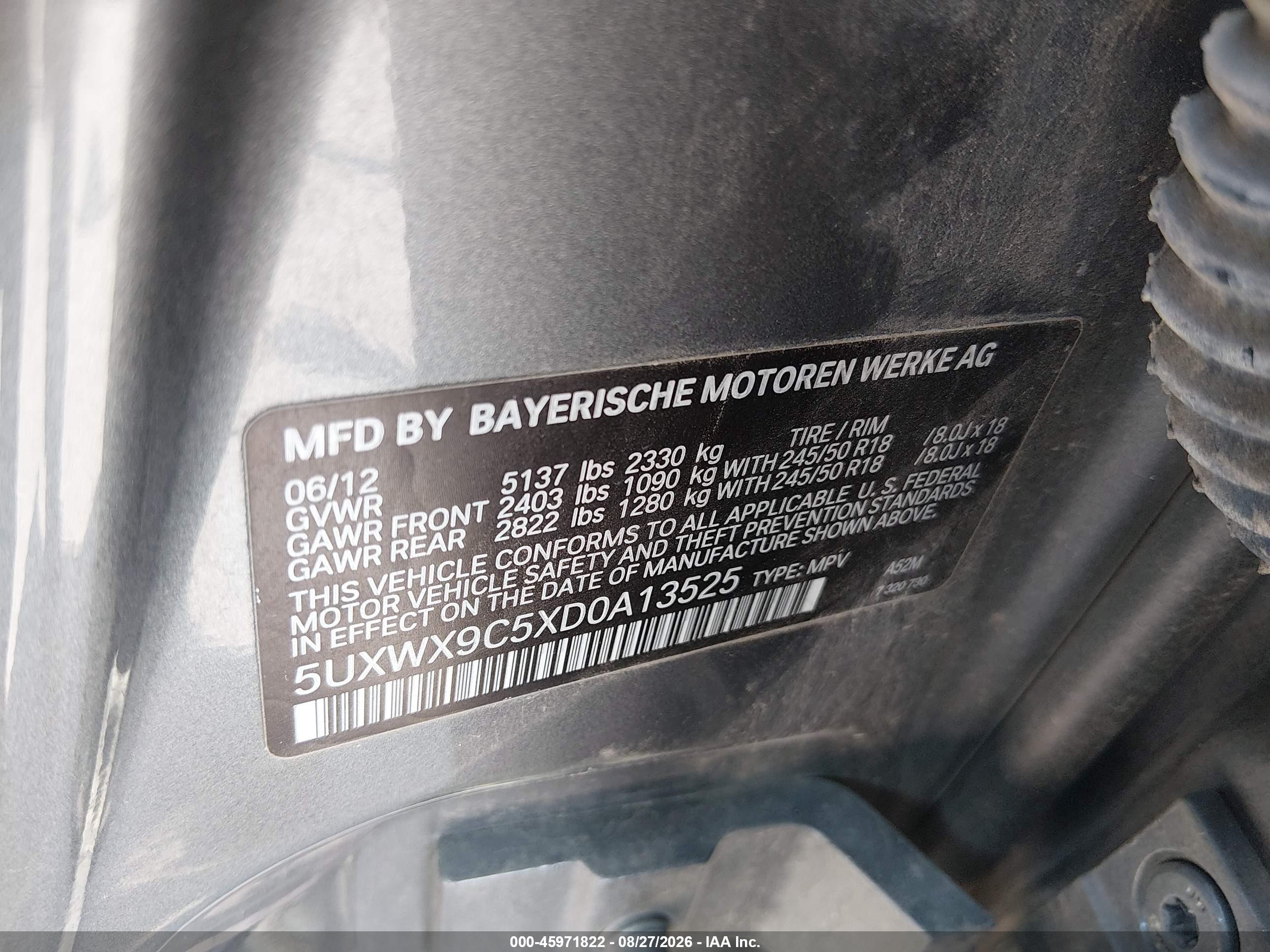 2013 Bmw X3 Xdrive28i Beige vin: 5UXWX9C5XD0A13525