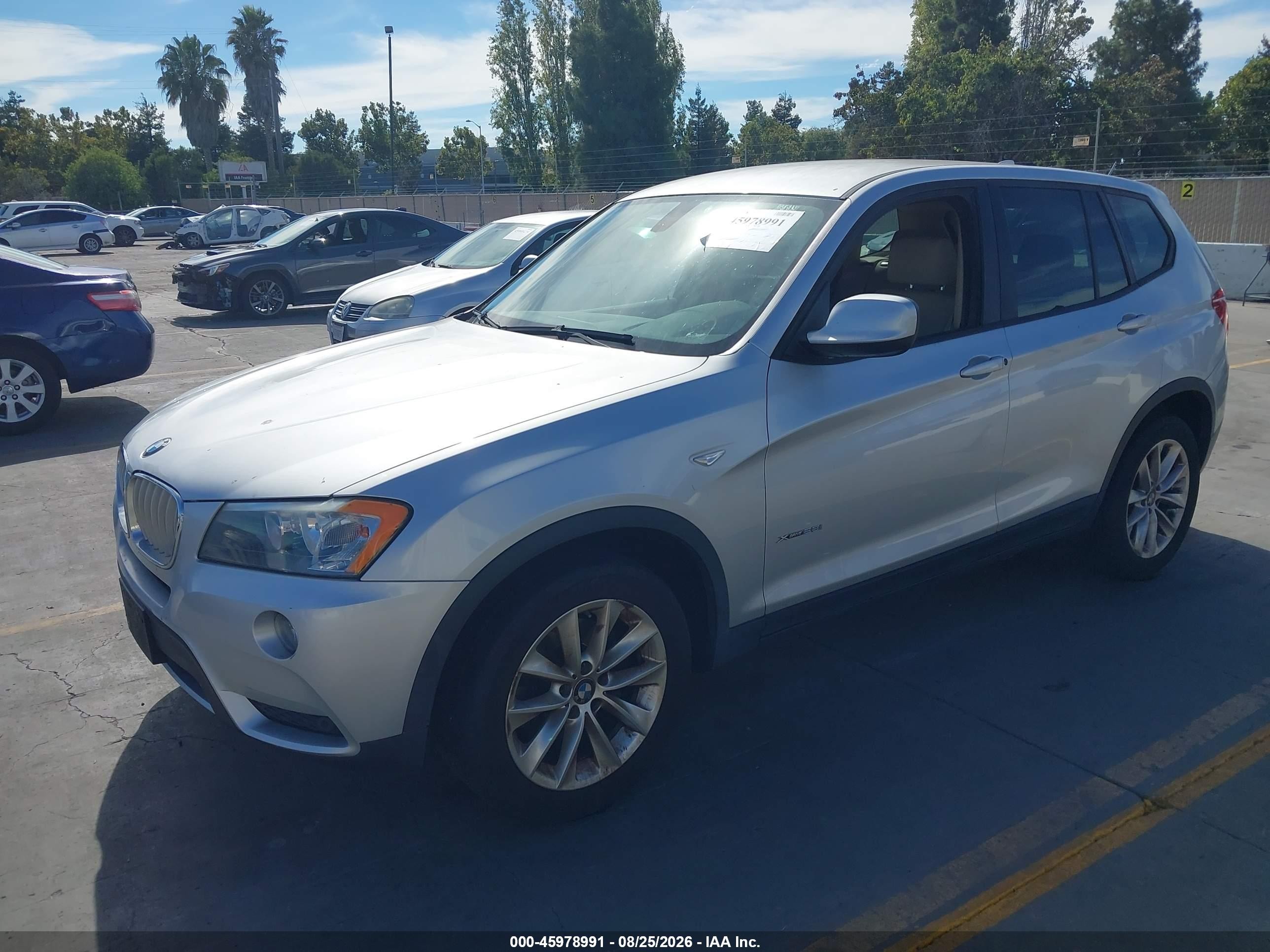 2013 Bmw X3 Xdrive28i Серебряный vin: 5UXWX9C5XD0A16523