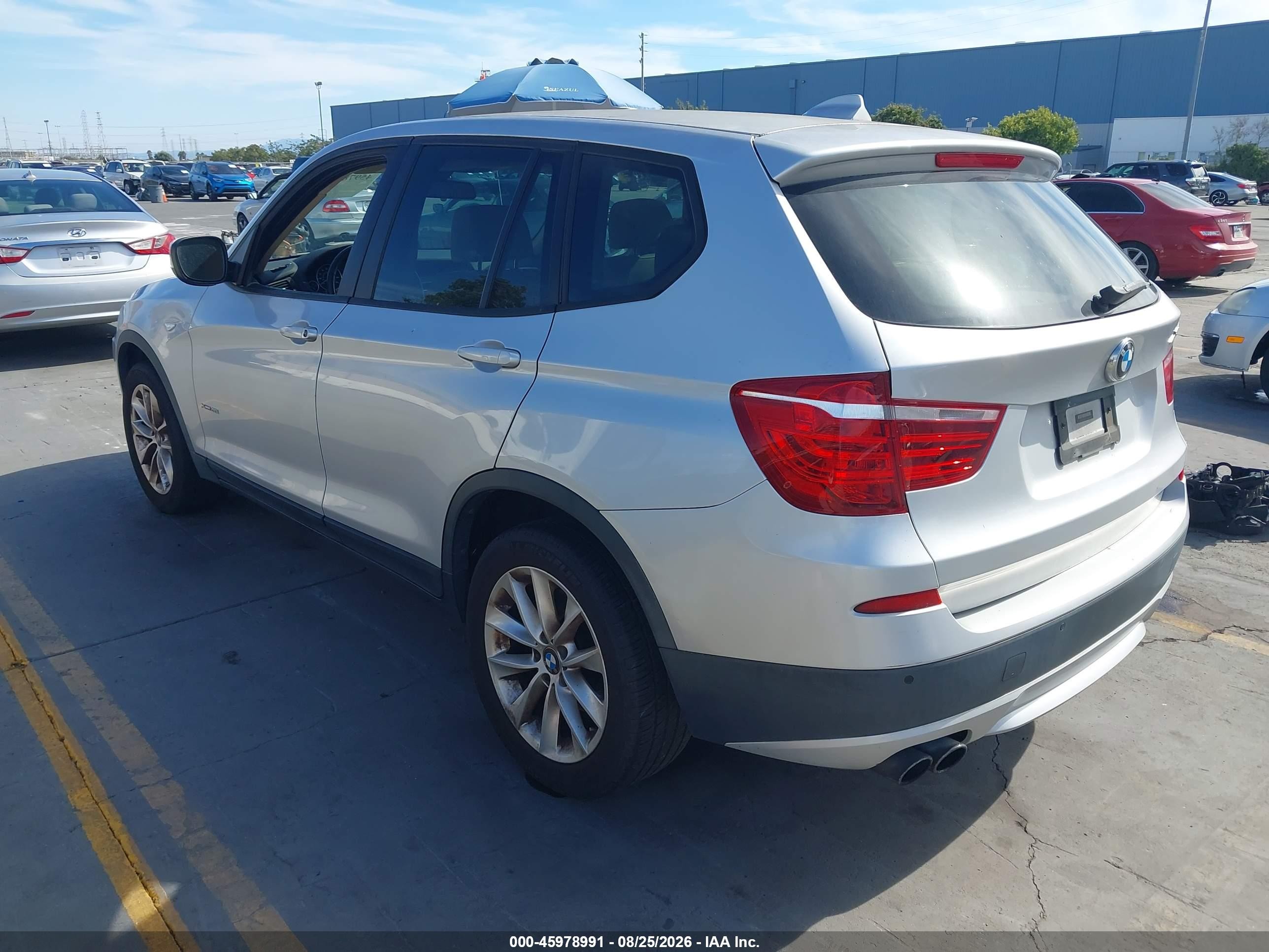 2013 Bmw X3 Xdrive28i Серебряный vin: 5UXWX9C5XD0A16523