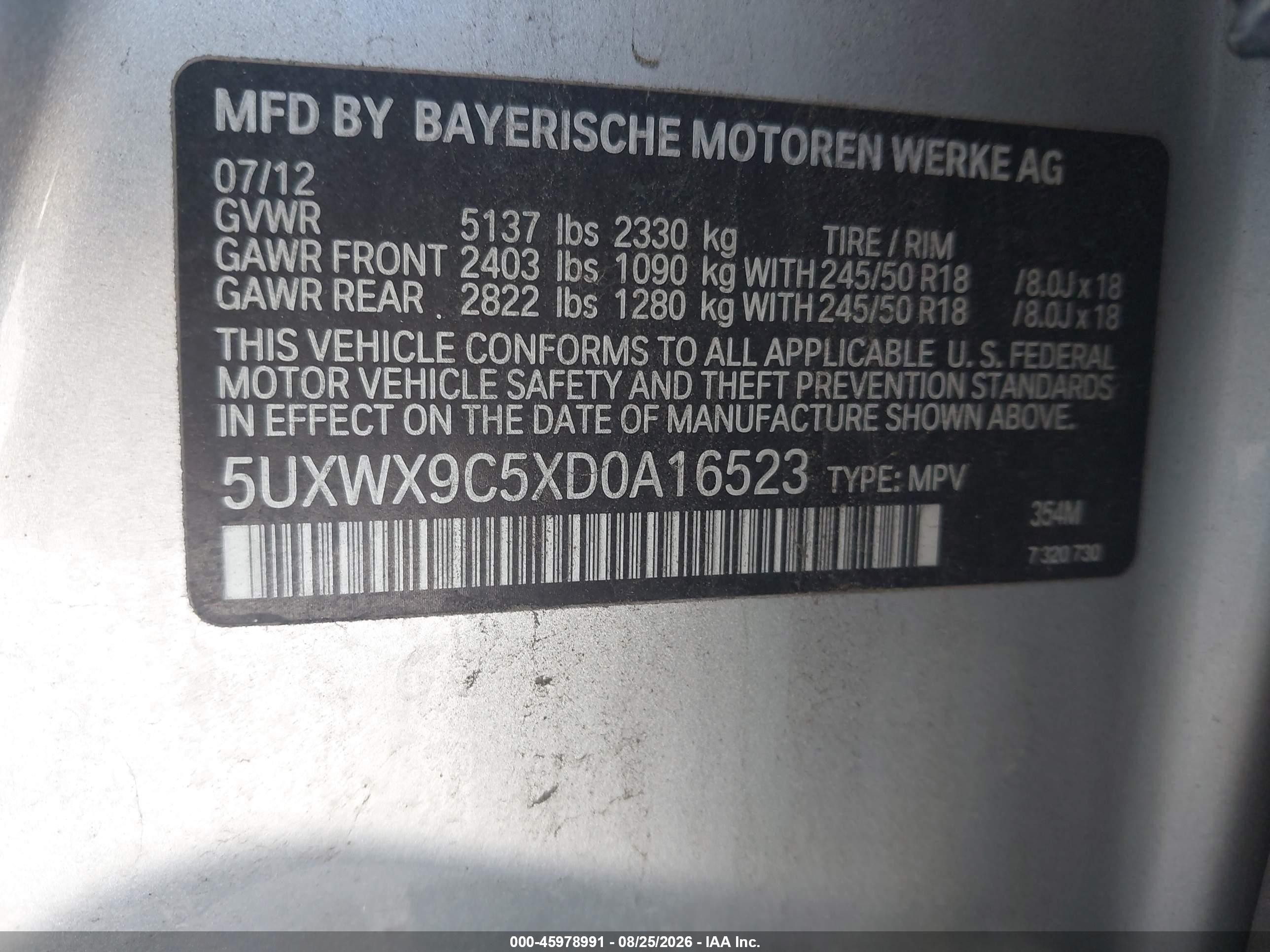 2013 Bmw X3 Xdrive28i Серебряный vin: 5UXWX9C5XD0A16523