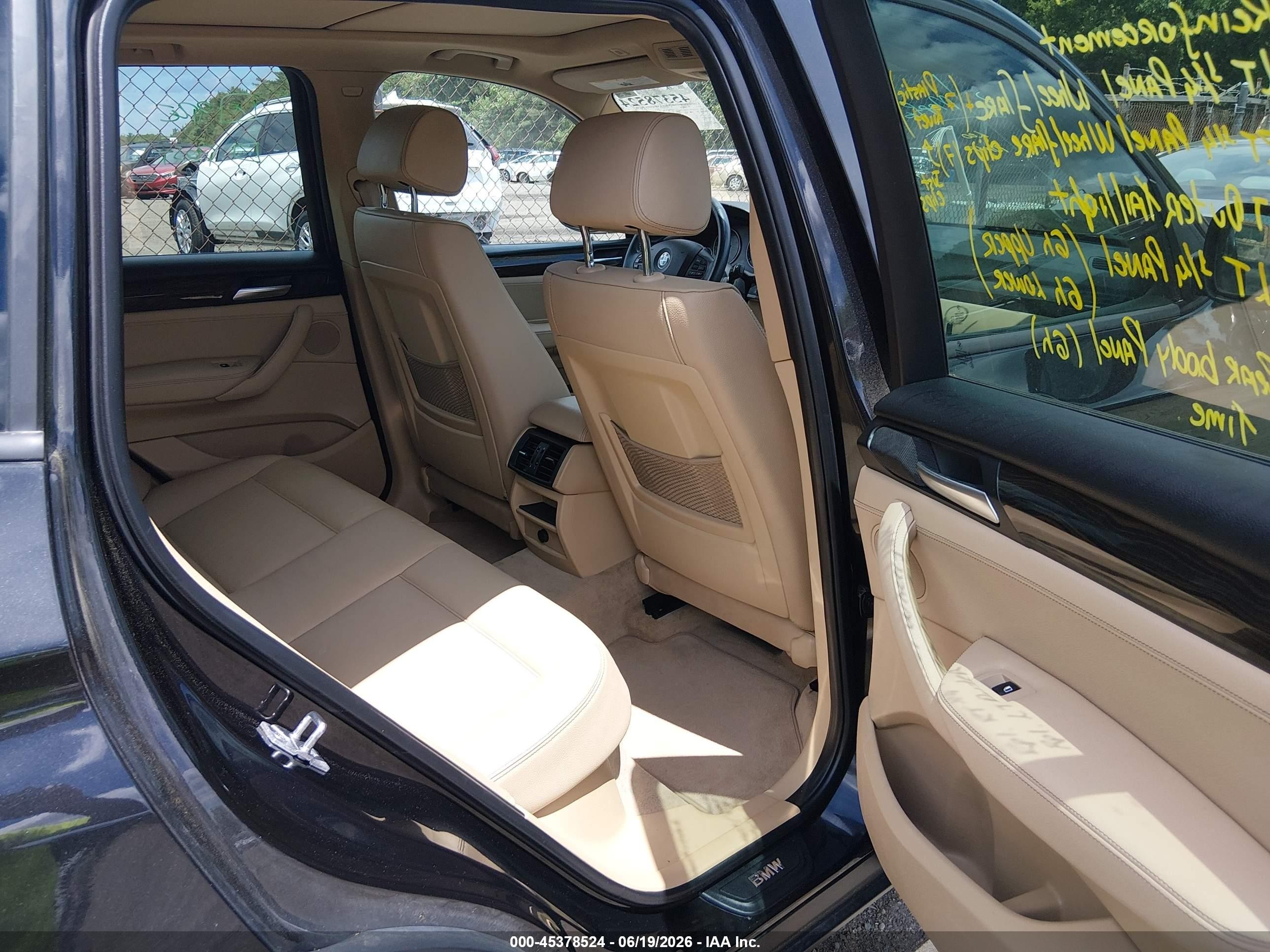 2013 Bmw X3 Xdrive28i Black vin: 5UXWX9C5XD0A17977
