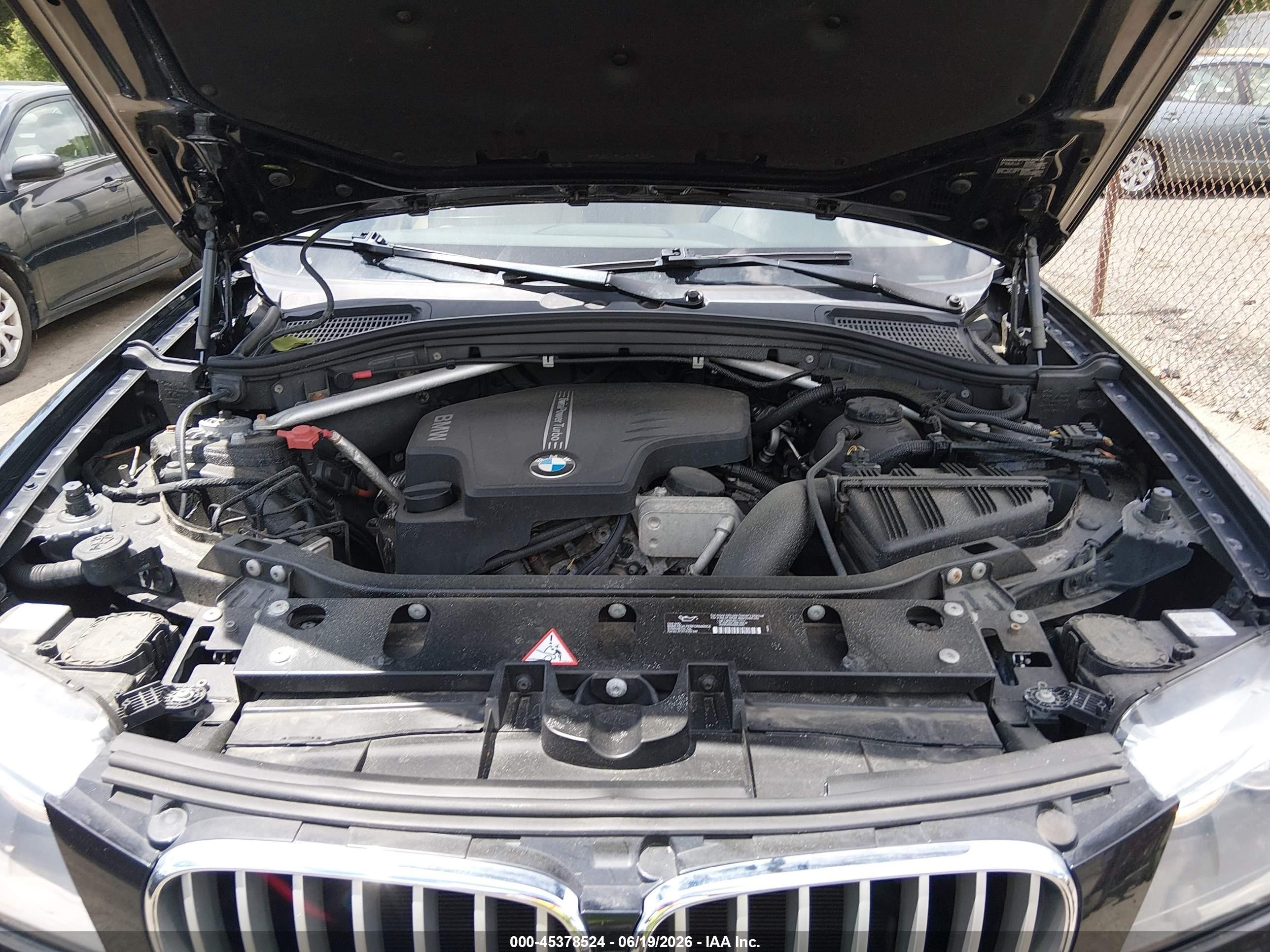 2013 Bmw X3 Xdrive28i Black vin: 5UXWX9C5XD0A17977