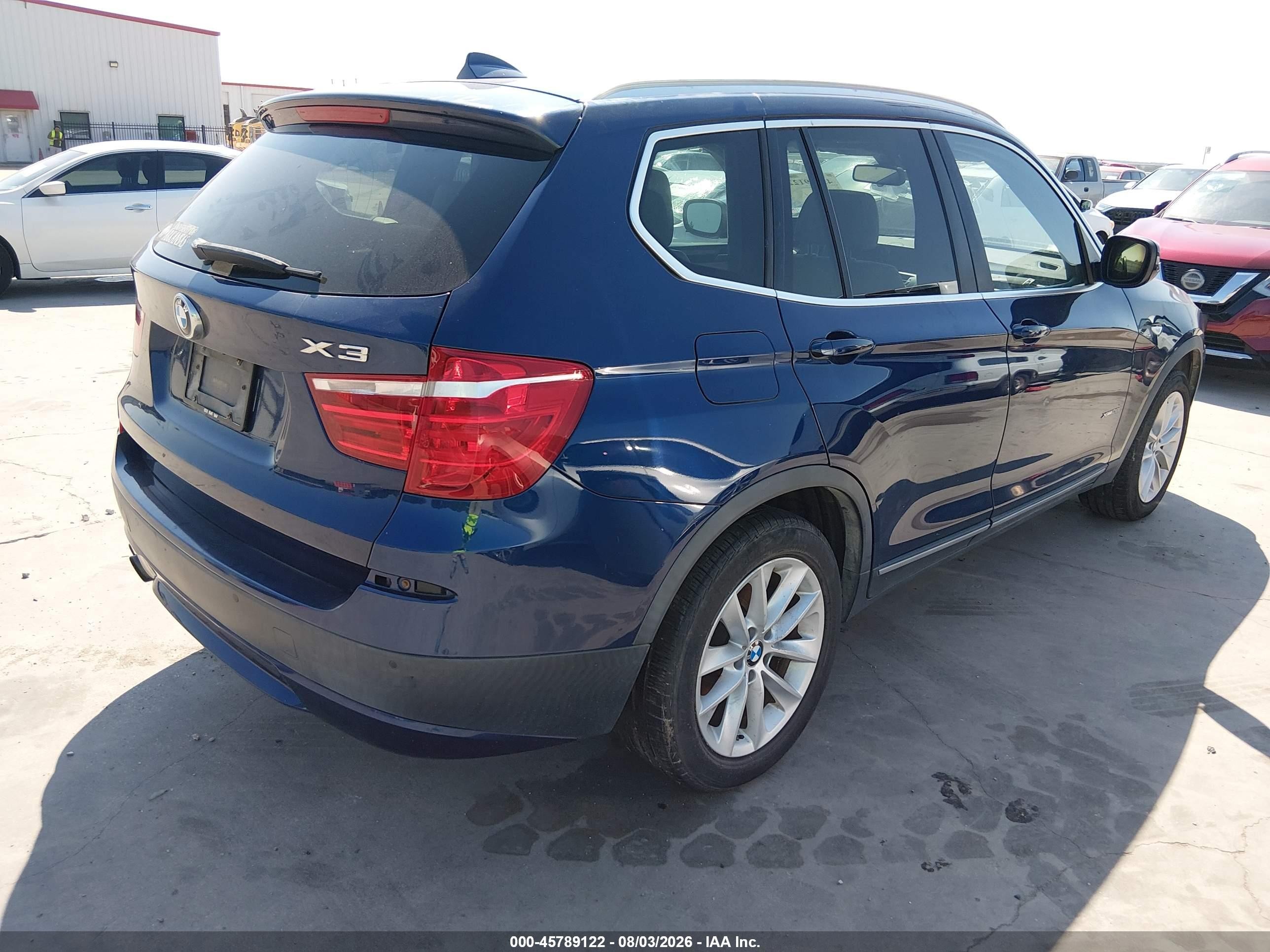 2013 Bmw X3 Xdrive28i Blue vin: 5UXWX9C5XD0A27831