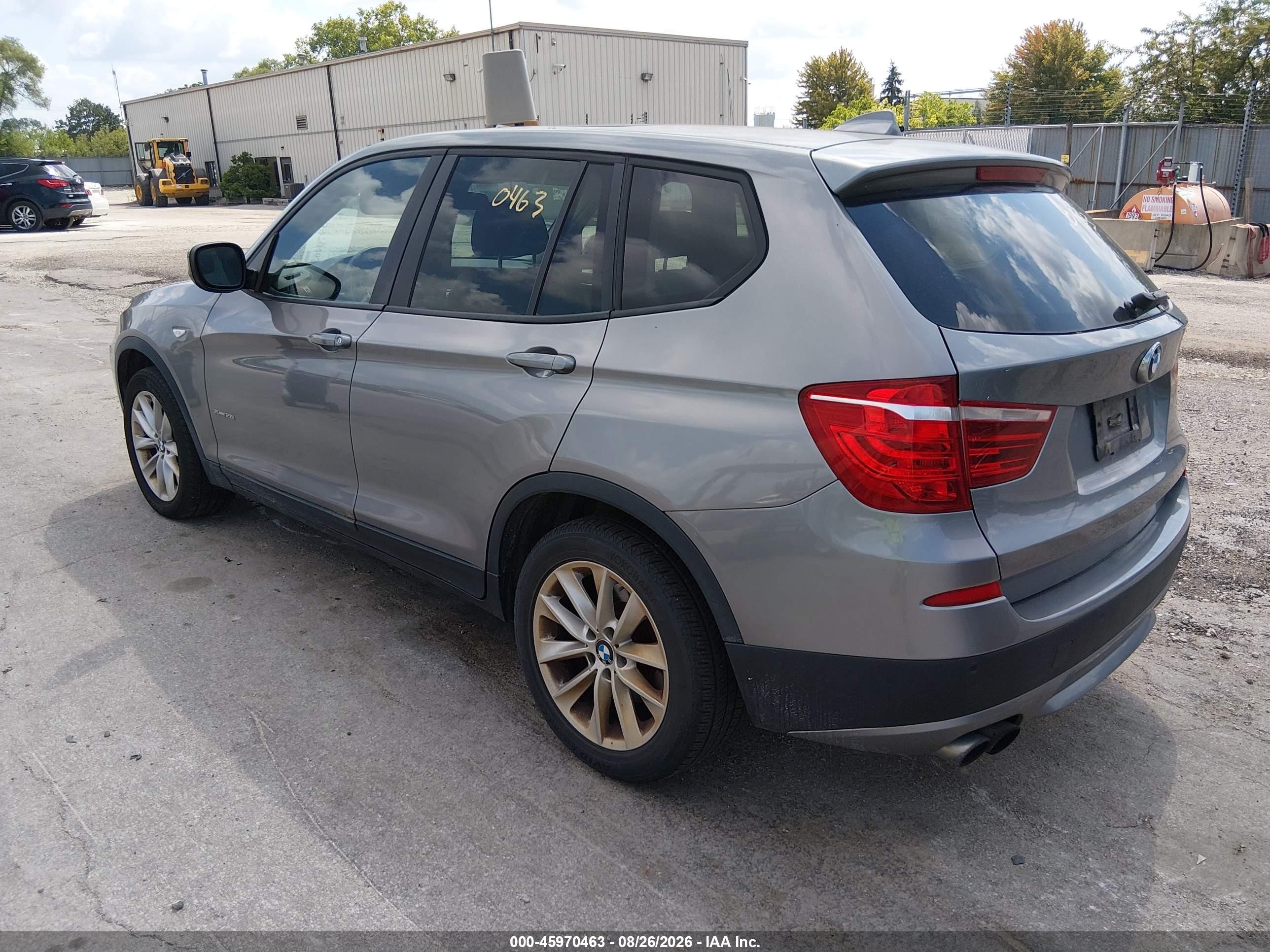 2013 Bmw X3 Xdrive28i Gray vin: 5UXWX9C5XD0A28445