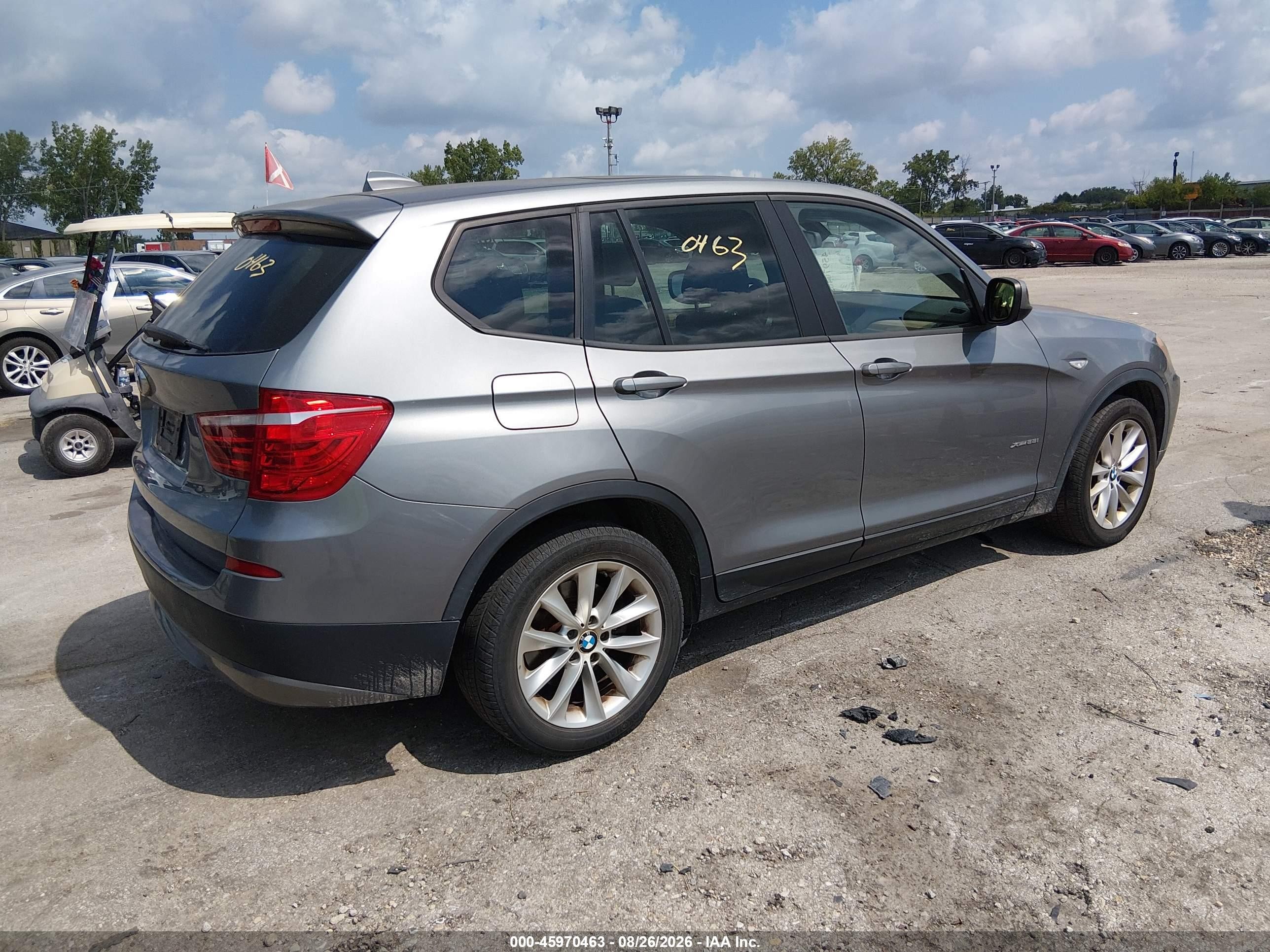 2013 Bmw X3 Xdrive28i Gray vin: 5UXWX9C5XD0A28445