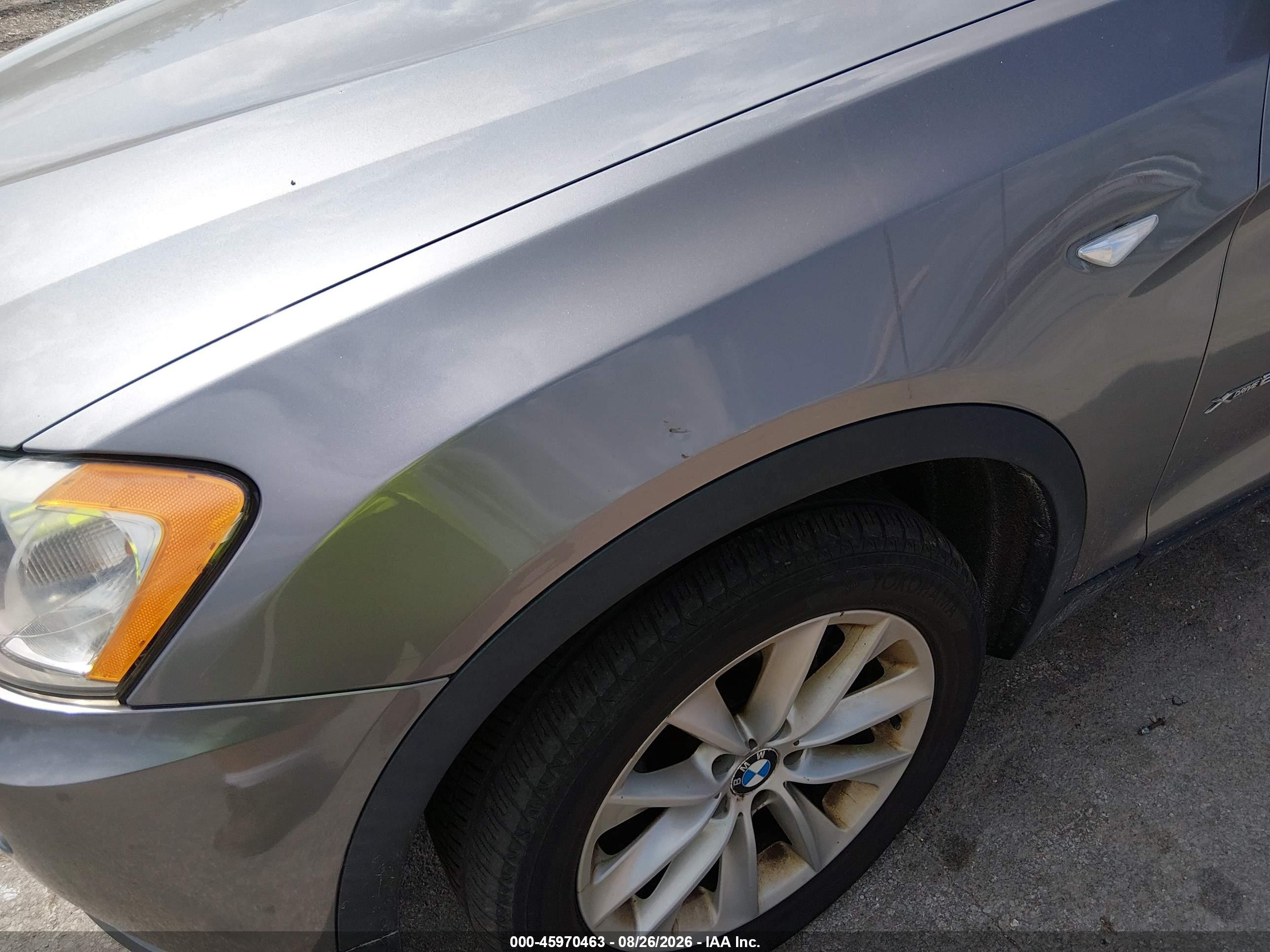 2013 Bmw X3 Xdrive28i Gray vin: 5UXWX9C5XD0A28445