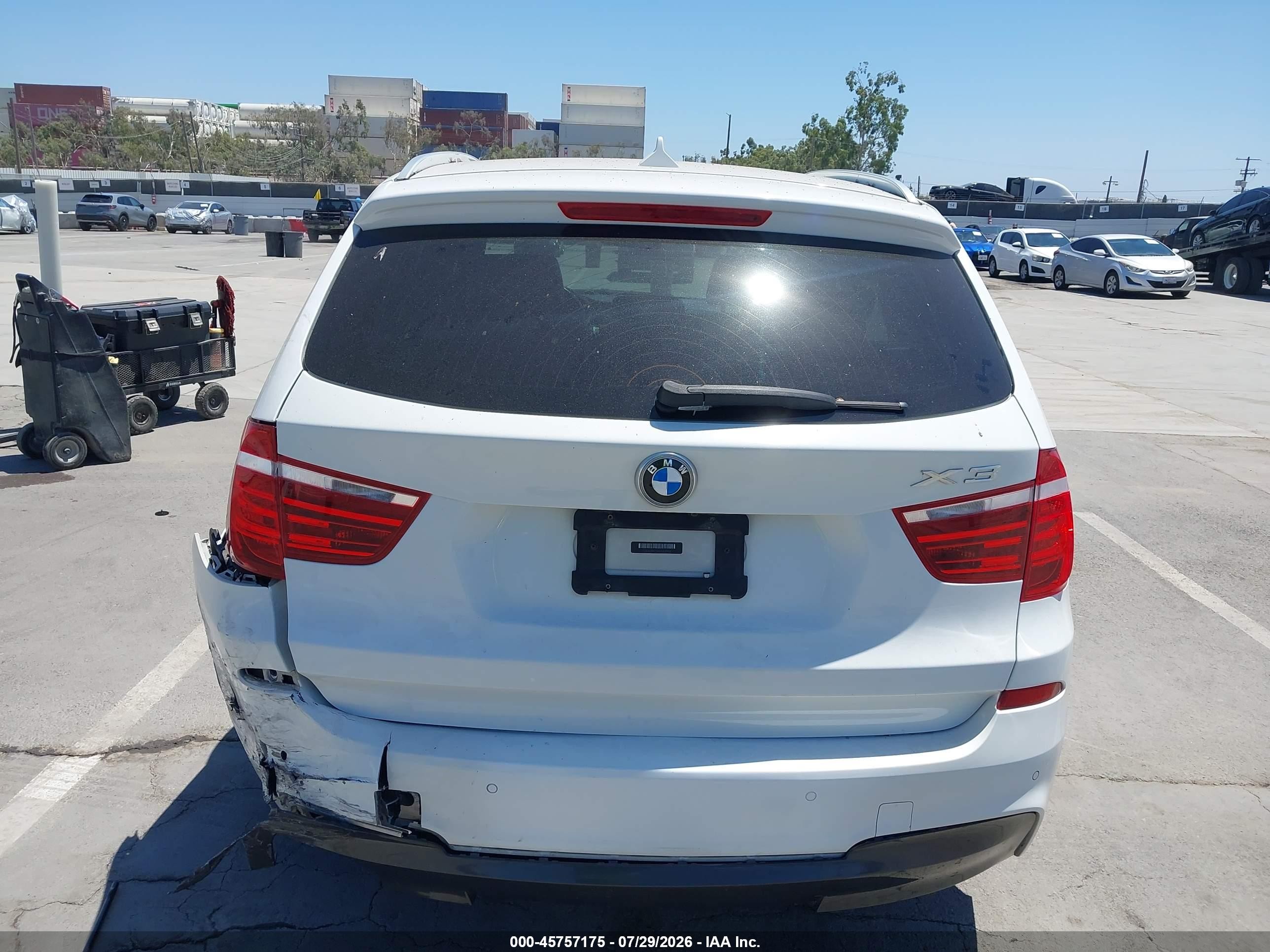 2013 Bmw X3 Xdrive28i White vin: 5UXWX9C5XD0A31362