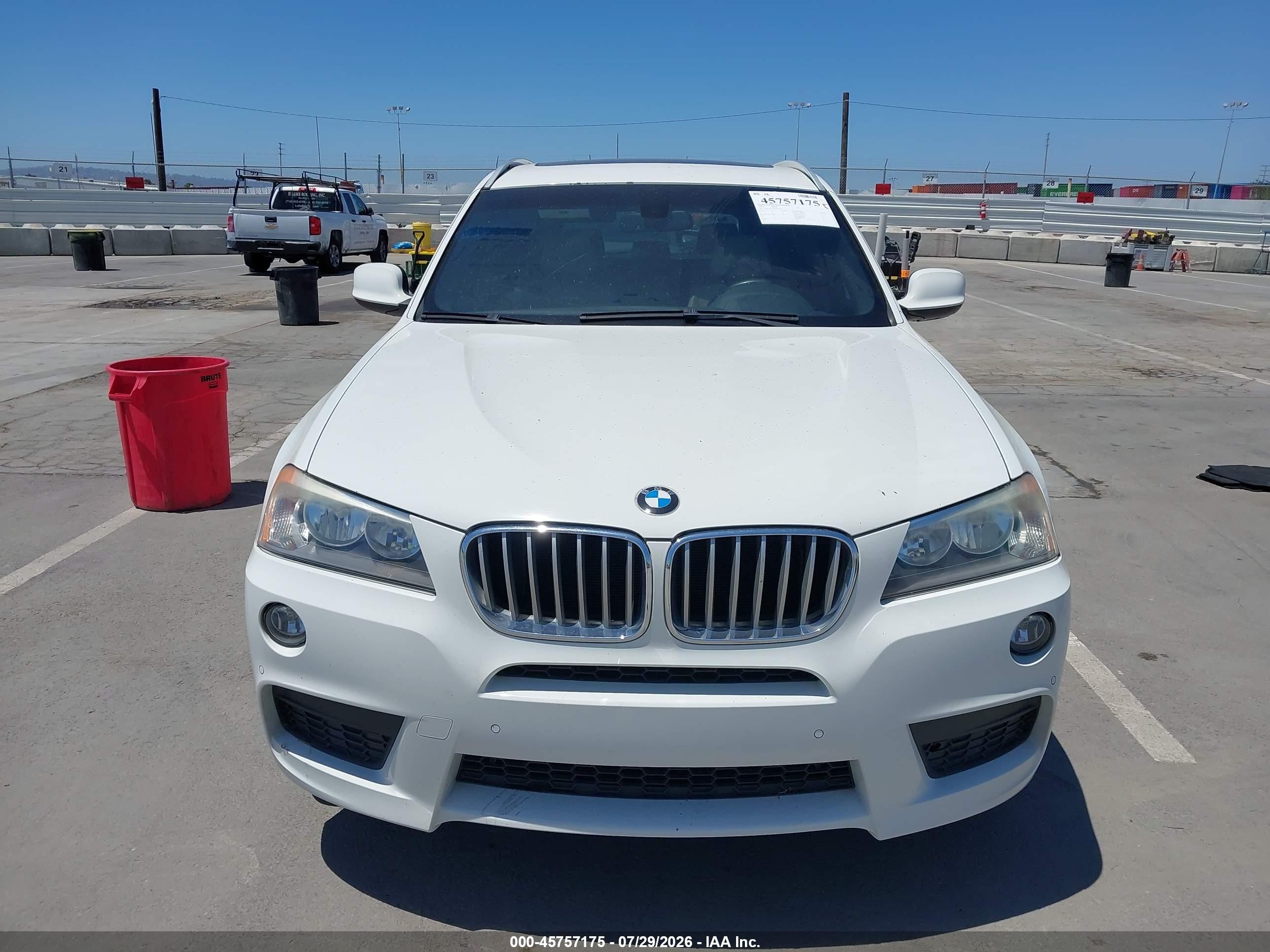 2013 Bmw X3 Xdrive28i White vin: 5UXWX9C5XD0A31362