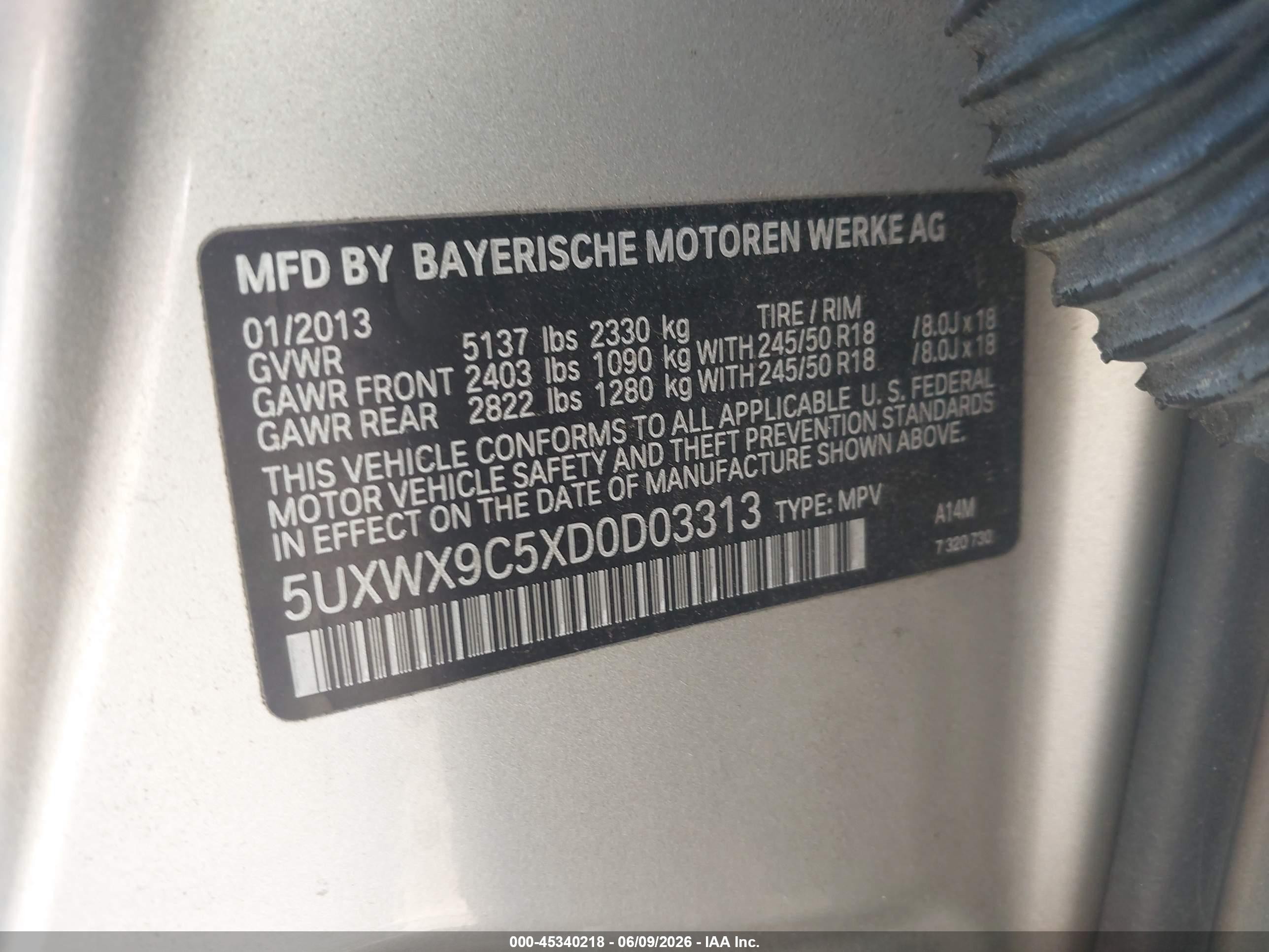 2013 Bmw X3 Xdrive28i Silver vin: 5UXWX9C5XD0D03313