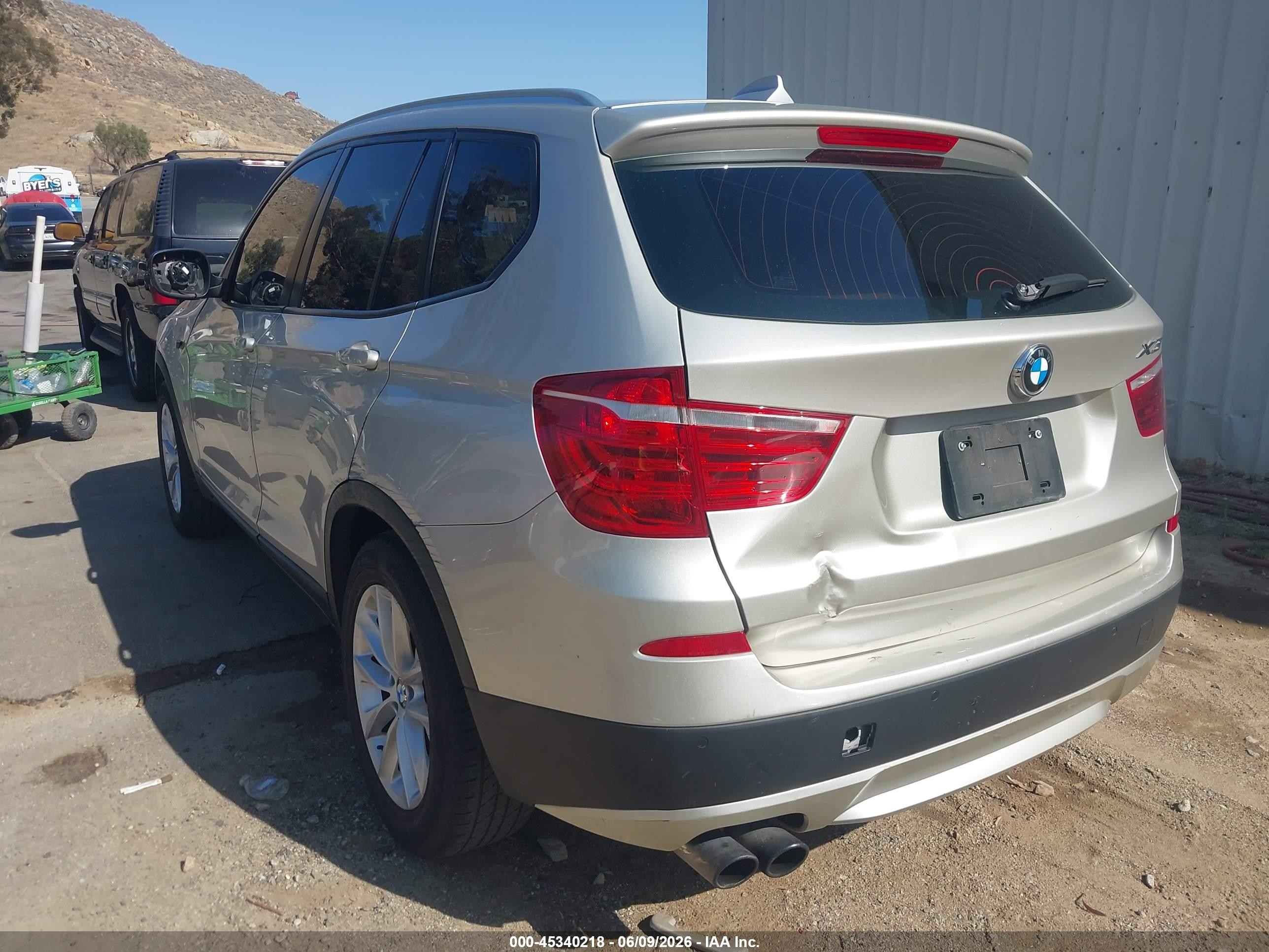 2013 Bmw X3 Xdrive28i Silver vin: 5UXWX9C5XD0D03313