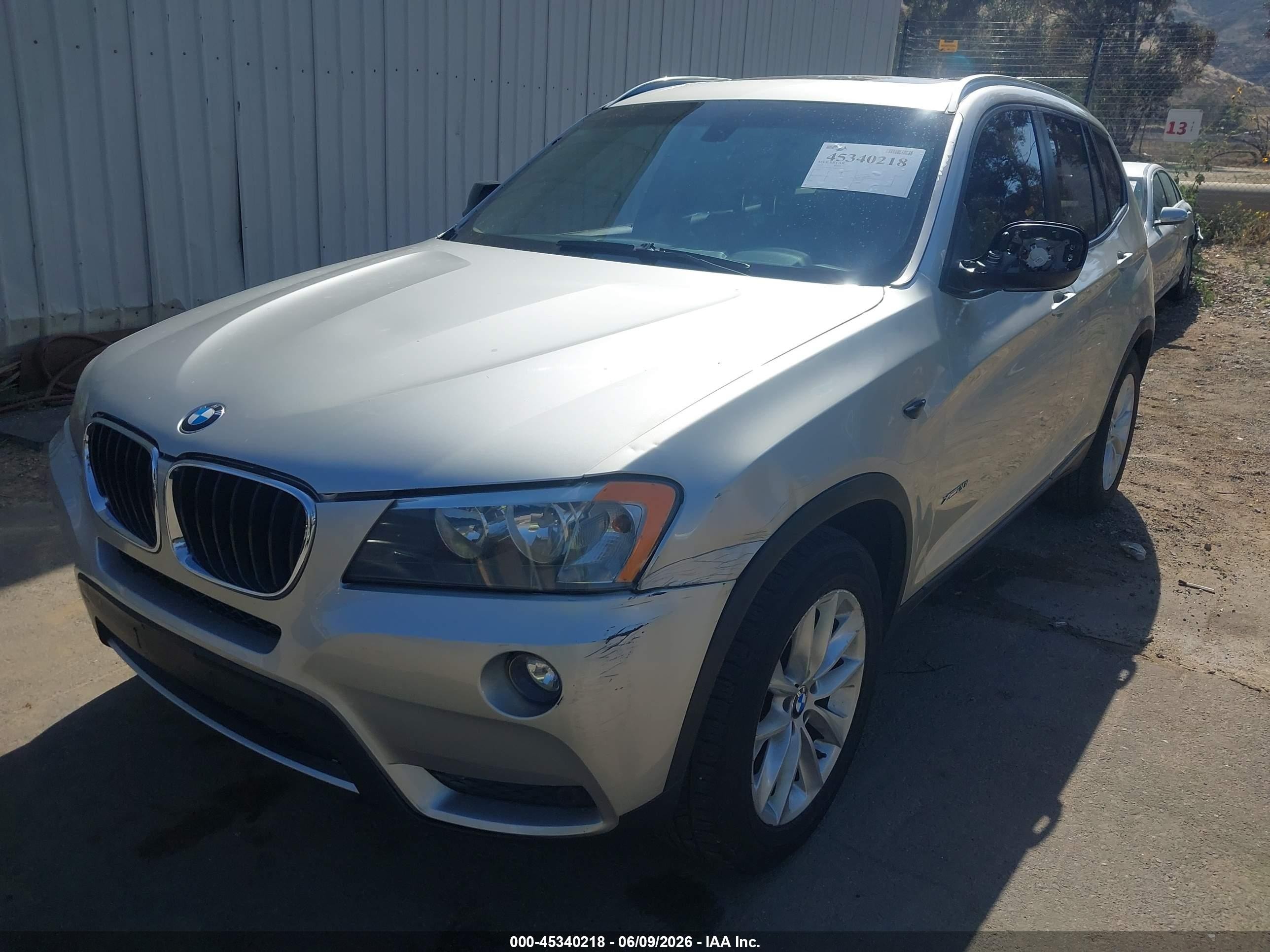 2013 Bmw X3 Xdrive28i Silver vin: 5UXWX9C5XD0D03313