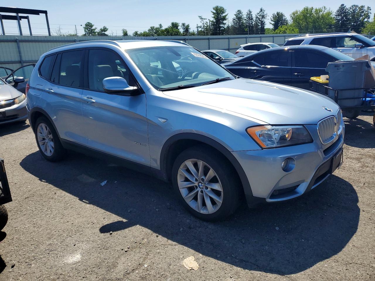 2013 Bmw X3 Xdrive28i Blue vin: 5UXWX9C5XD0D07152