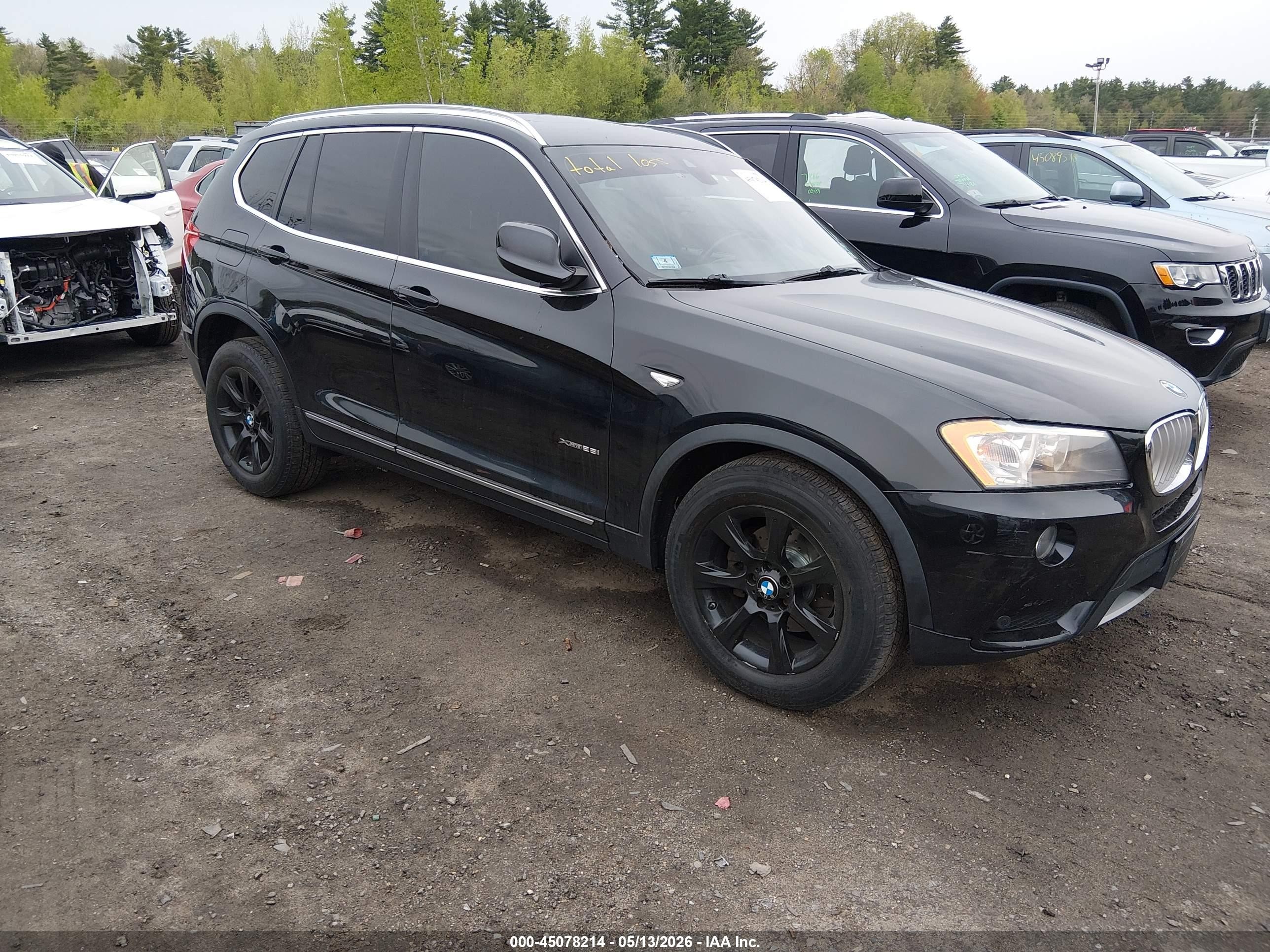 2013 Bmw X3 Xdrive28i Black vin: 5UXWX9C5XD0D08561