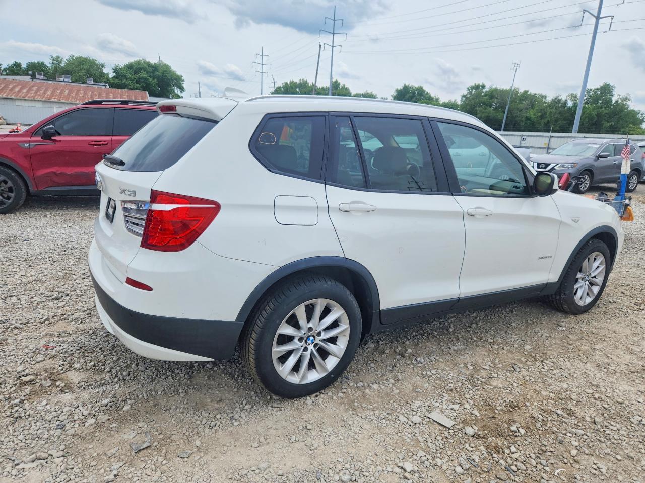 2013 Bmw X3 Xdrive28i White vin: 5UXWX9C5XD0D09032
