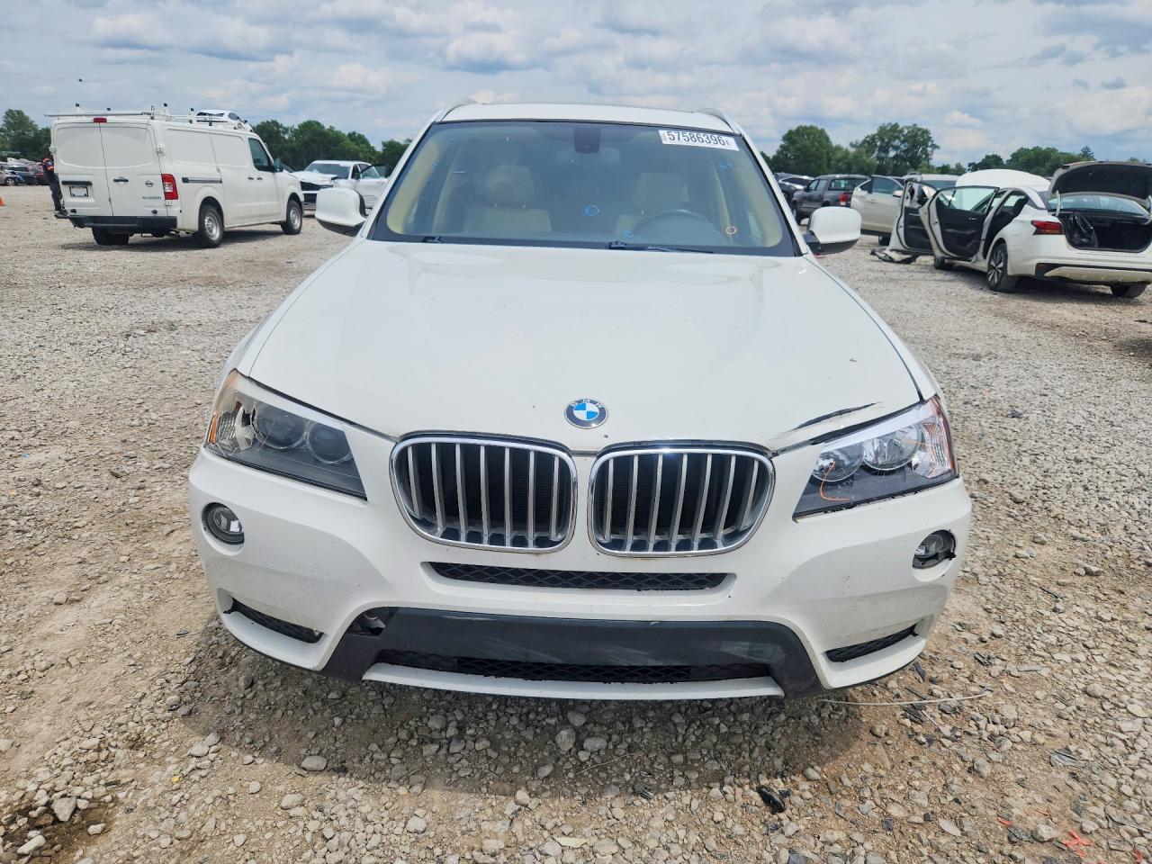 2013 Bmw X3 Xdrive28i White vin: 5UXWX9C5XD0D09032