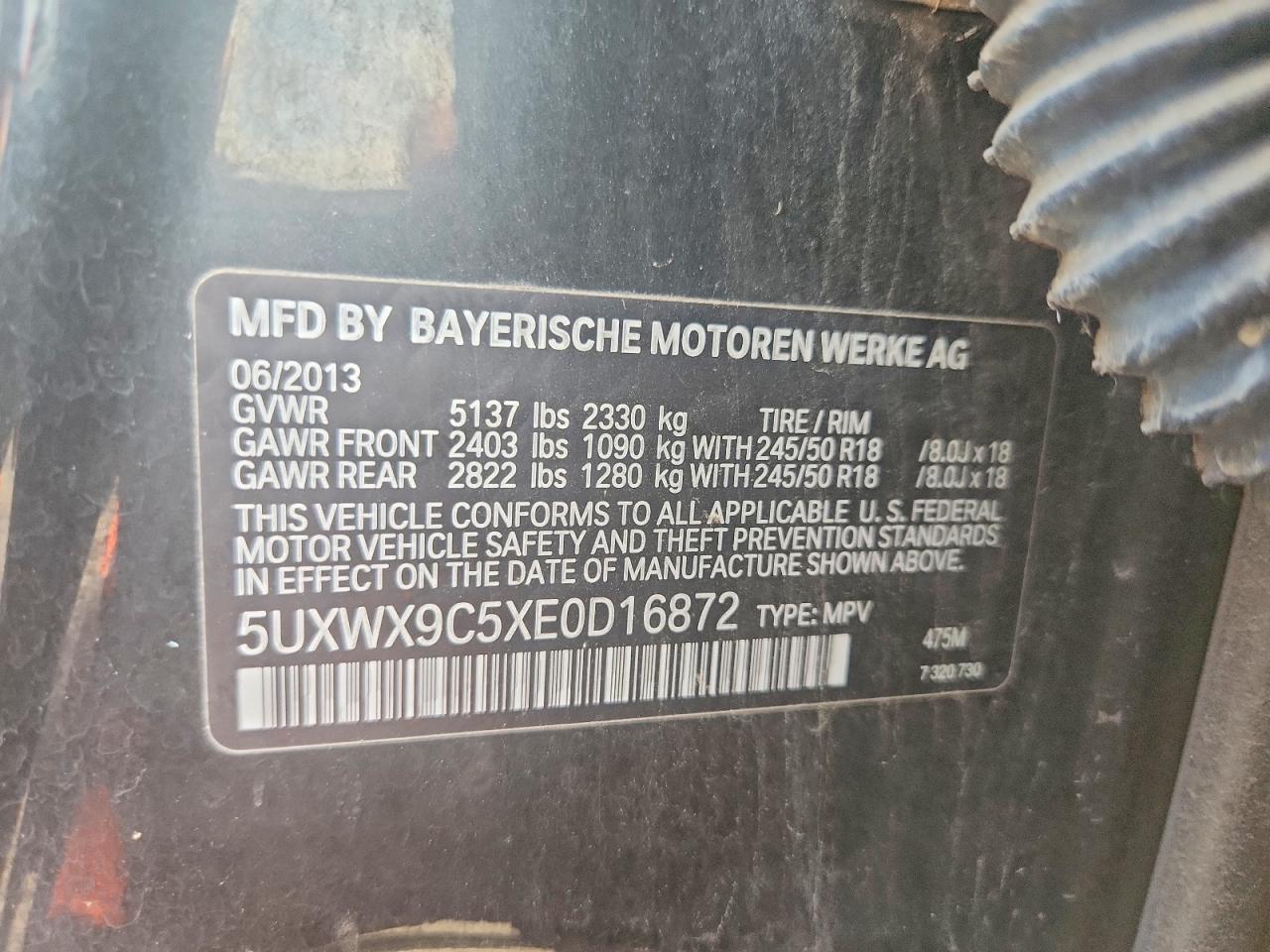 2014 Bmw X3 Xdrive28i Black vin: 5UXWX9C5XE0D16872