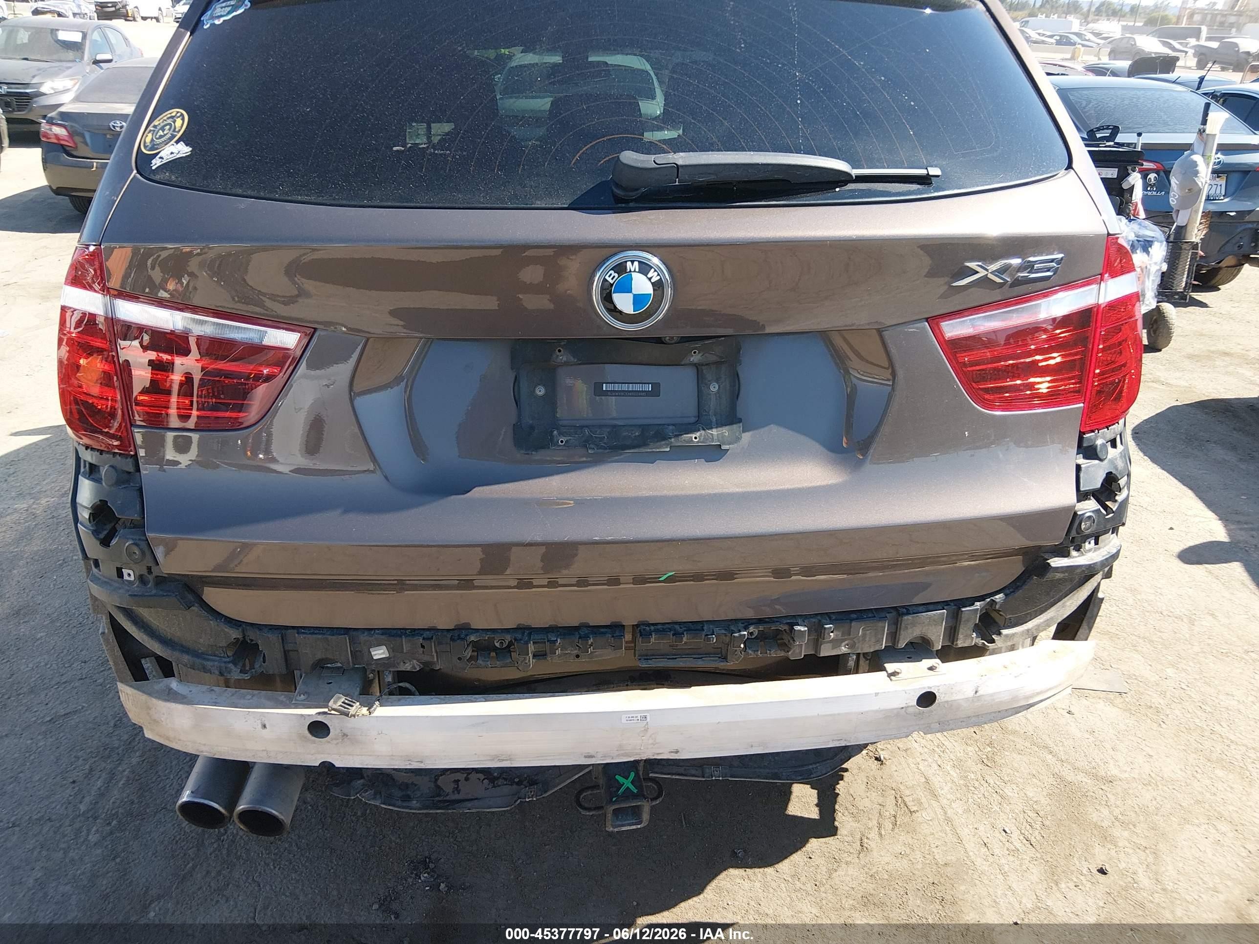 2014 Bmw X3 Xdrive28i Коричневый vin: 5UXWX9C5XE0D24485