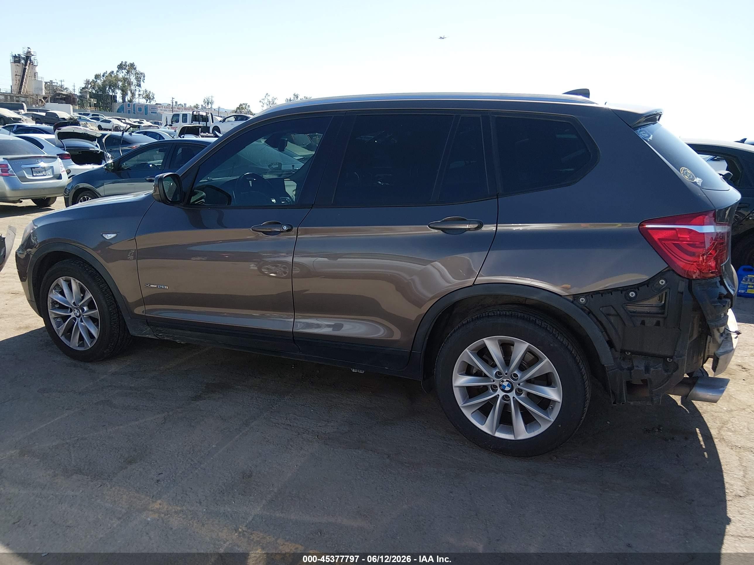 2014 Bmw X3 Xdrive28i Коричневый vin: 5UXWX9C5XE0D24485