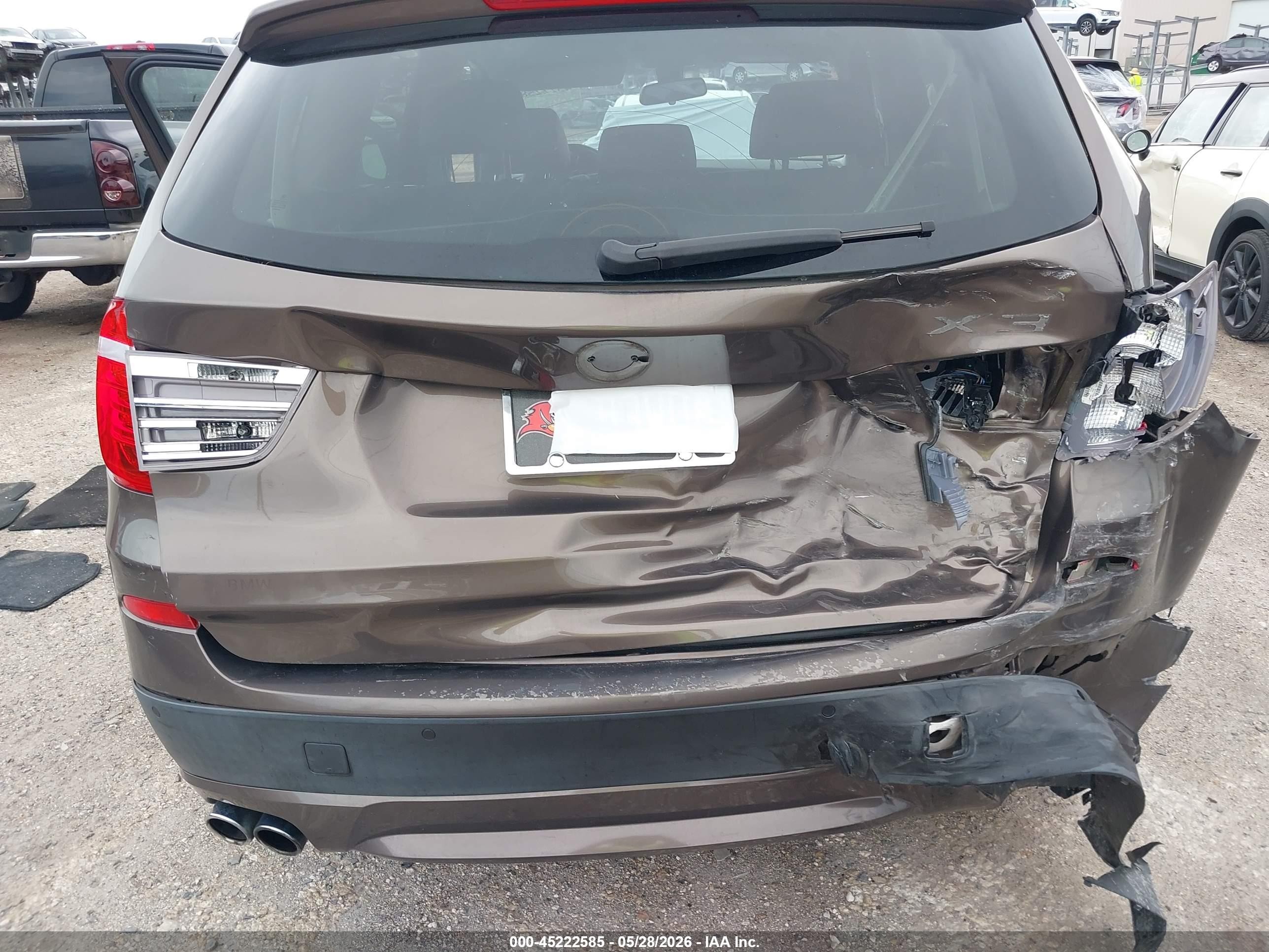 2014 Bmw X3 Xdrive28i Brown vin: 5UXWX9C5XE0D32487