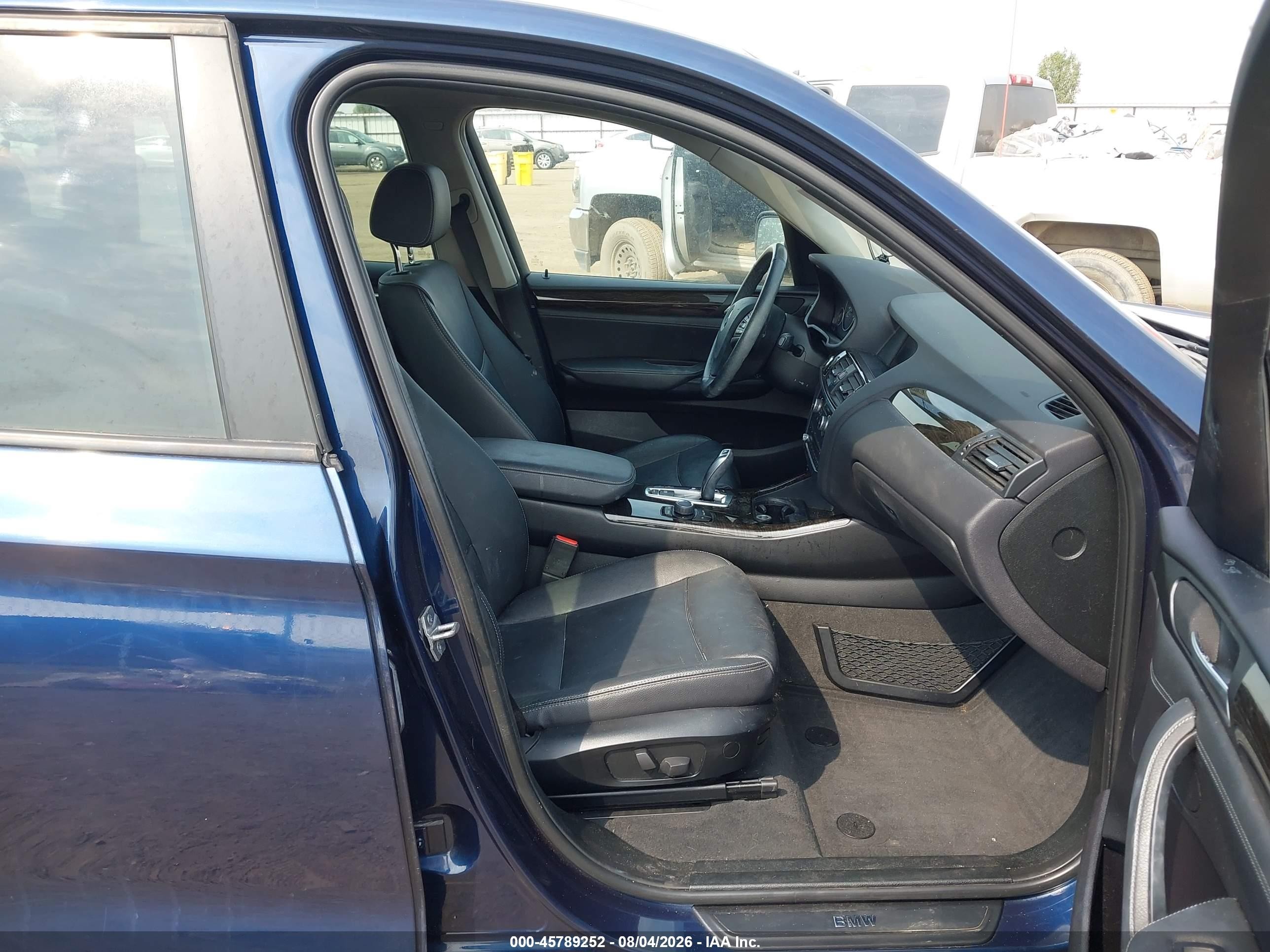 2014 Bmw X3 Xdrive28i Blue vin: 5UXWX9C5XE0D34546