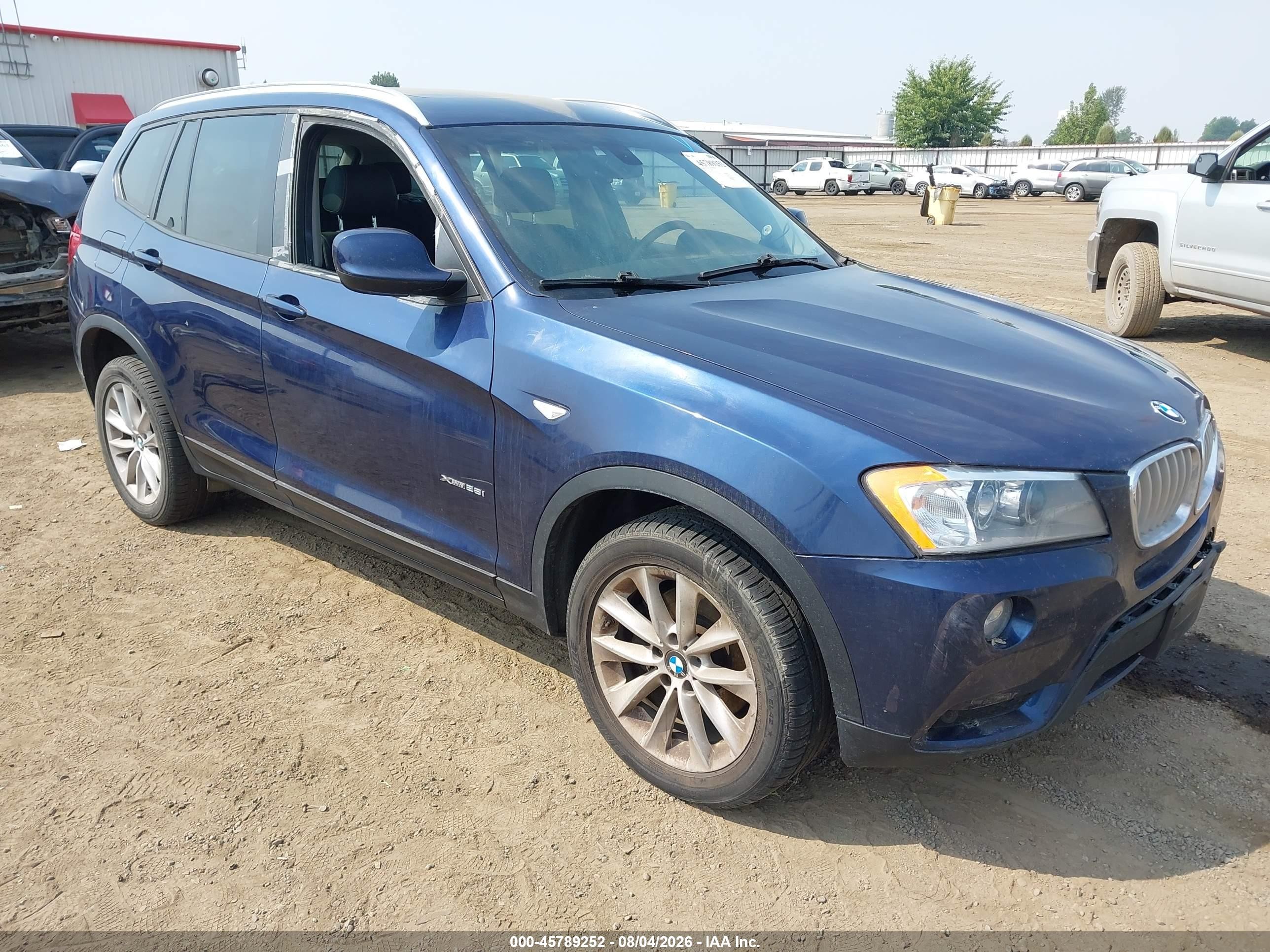 2014 Bmw X3 Xdrive28i Blue vin: 5UXWX9C5XE0D34546