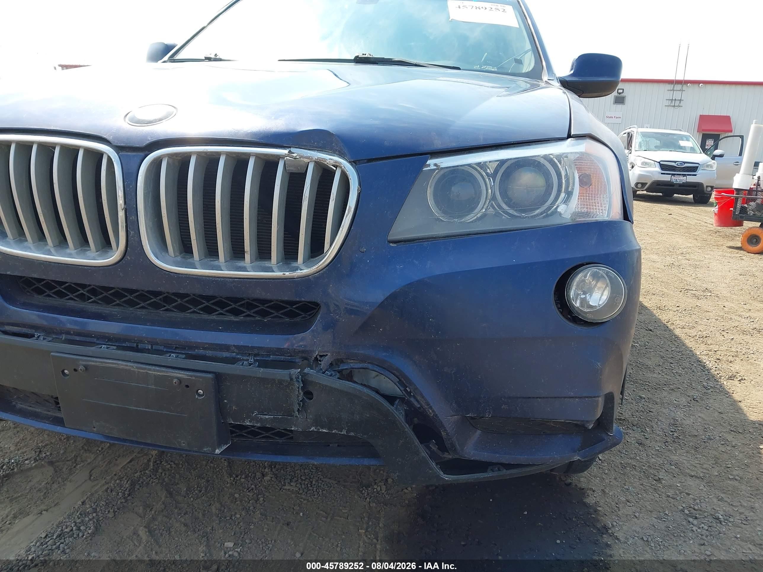 2014 Bmw X3 Xdrive28i Blue vin: 5UXWX9C5XE0D34546