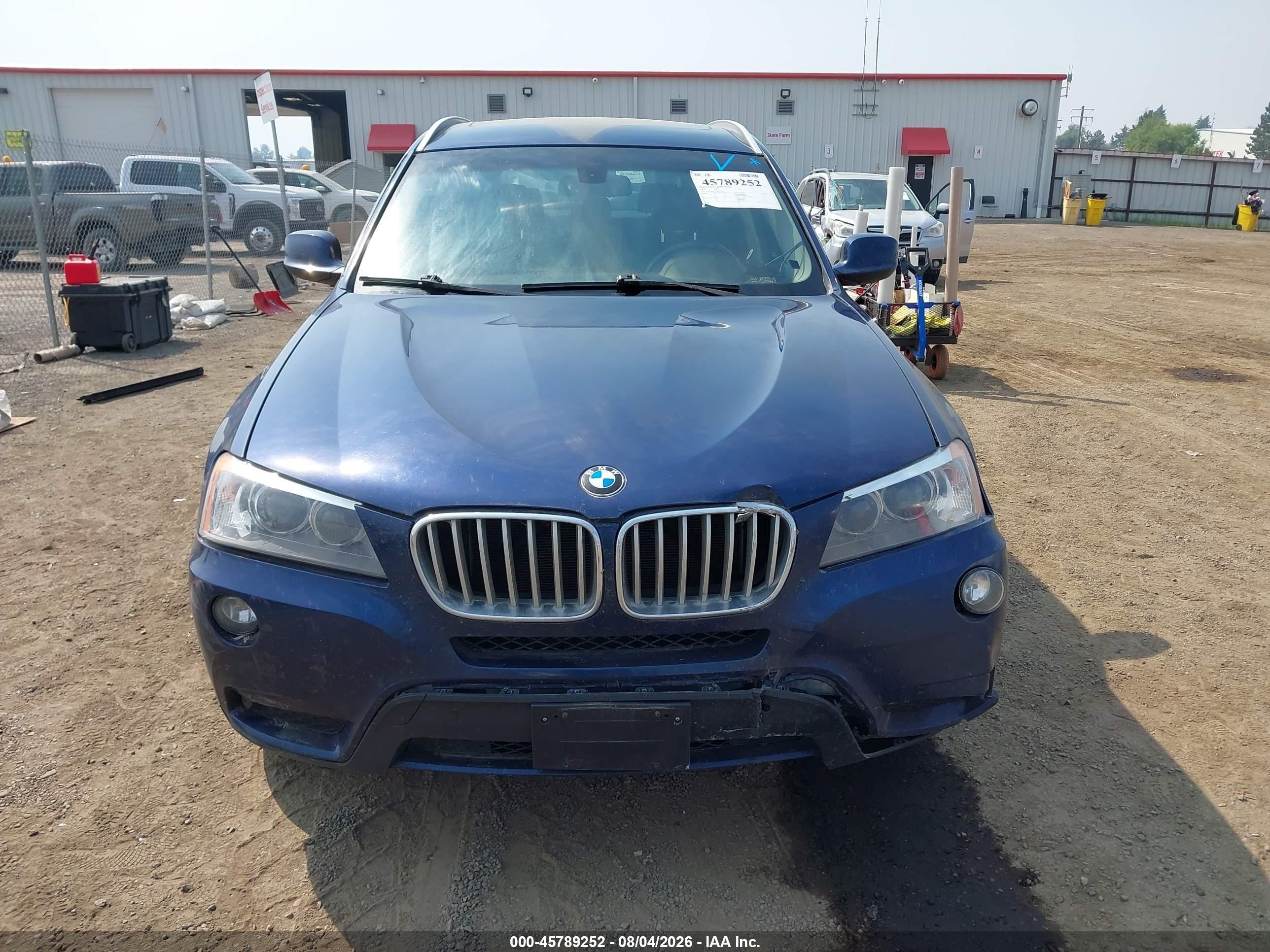 2014 Bmw X3 Xdrive28i Blue vin: 5UXWX9C5XE0D34546