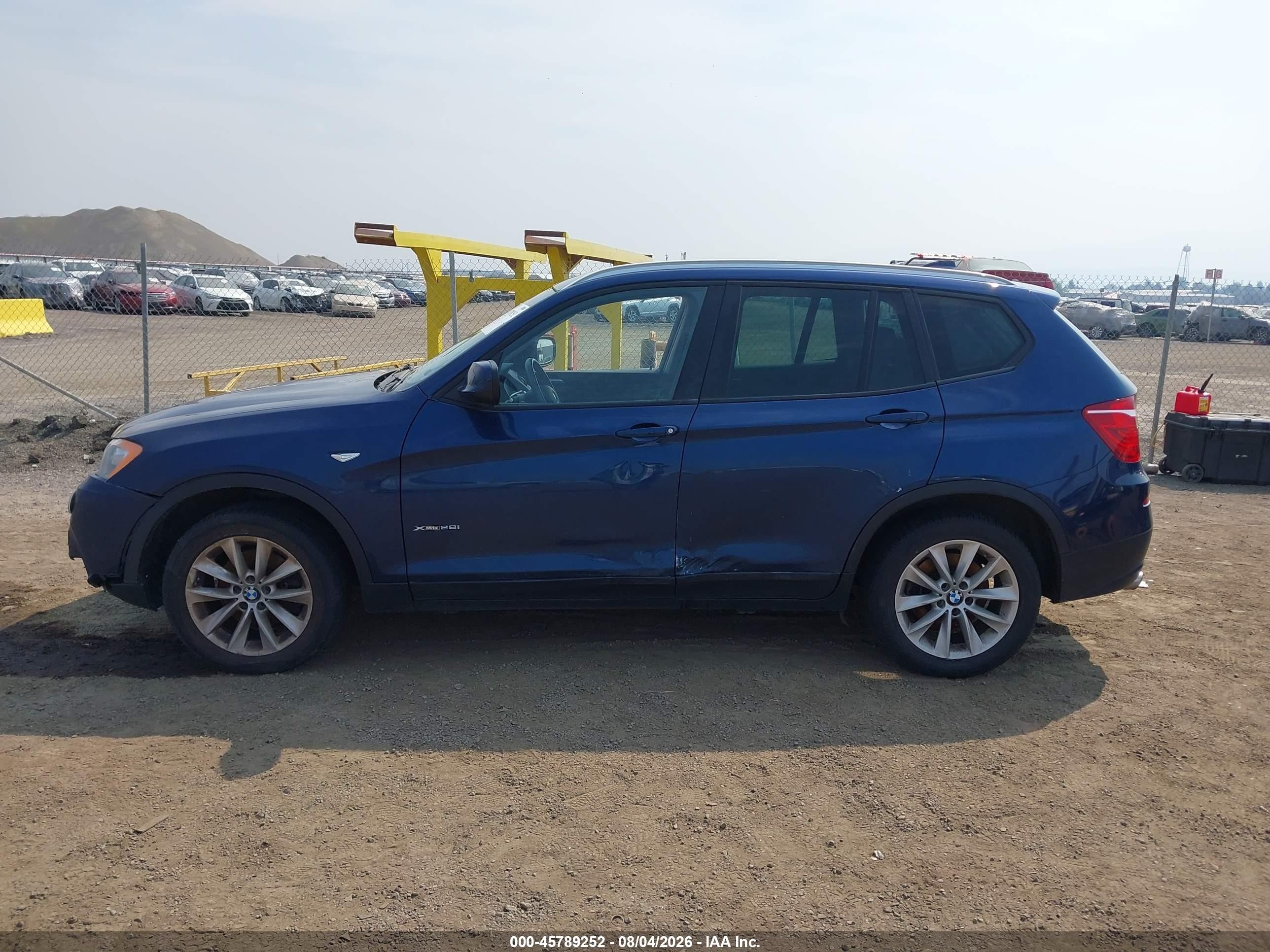 2014 Bmw X3 Xdrive28i Blue vin: 5UXWX9C5XE0D34546