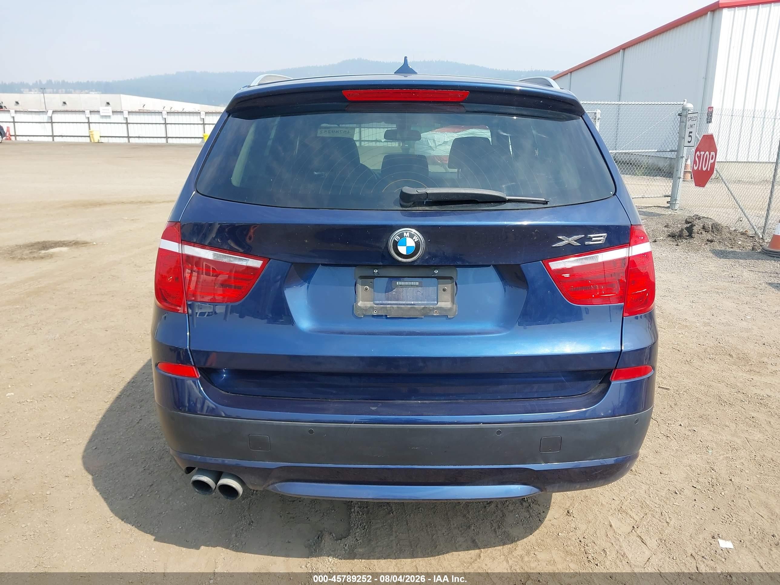 2014 Bmw X3 Xdrive28i Blue vin: 5UXWX9C5XE0D34546
