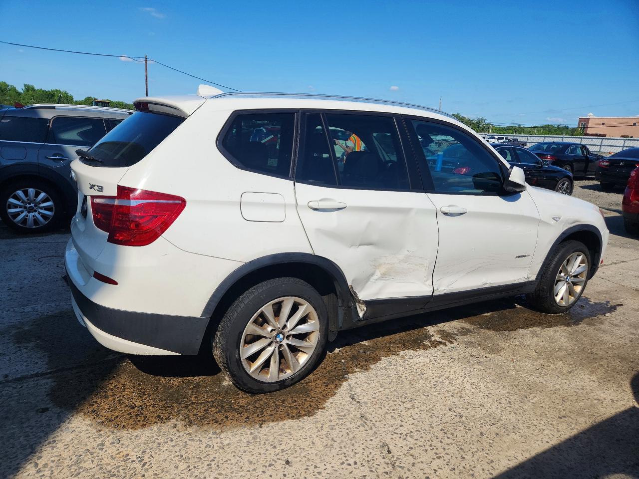 2014 Bmw X3 Xdrive28i White vin: 5UXWX9C5XE0D35681