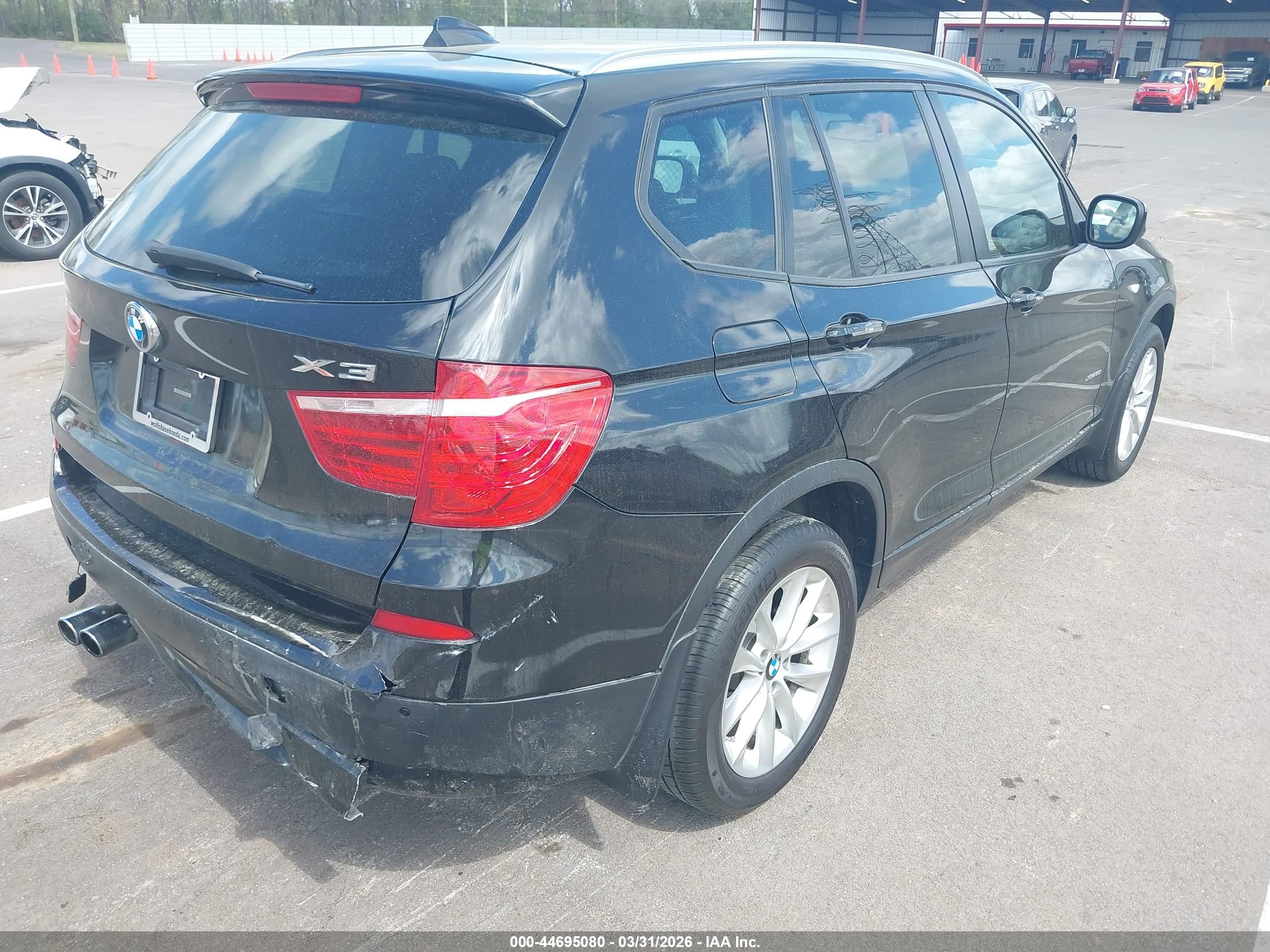 2014 Bmw X3 Xdrive28i Black vin: 5UXWX9C5XE0D36085
