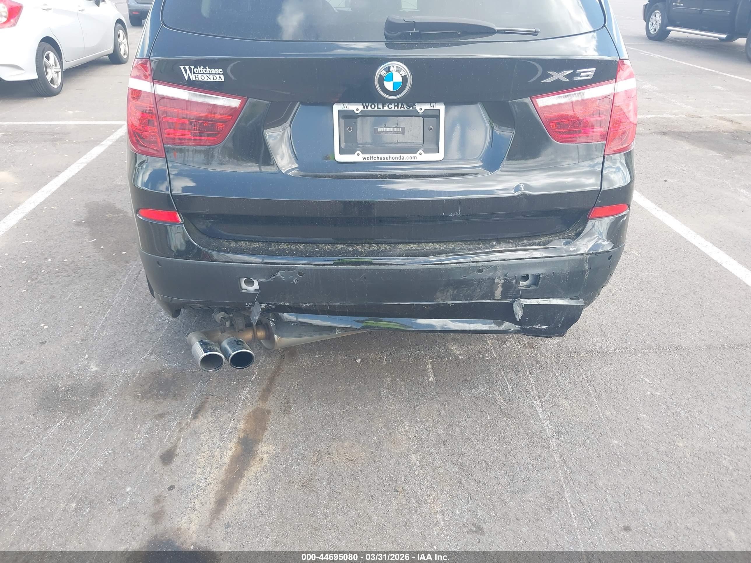 2014 Bmw X3 Xdrive28i Black vin: 5UXWX9C5XE0D36085