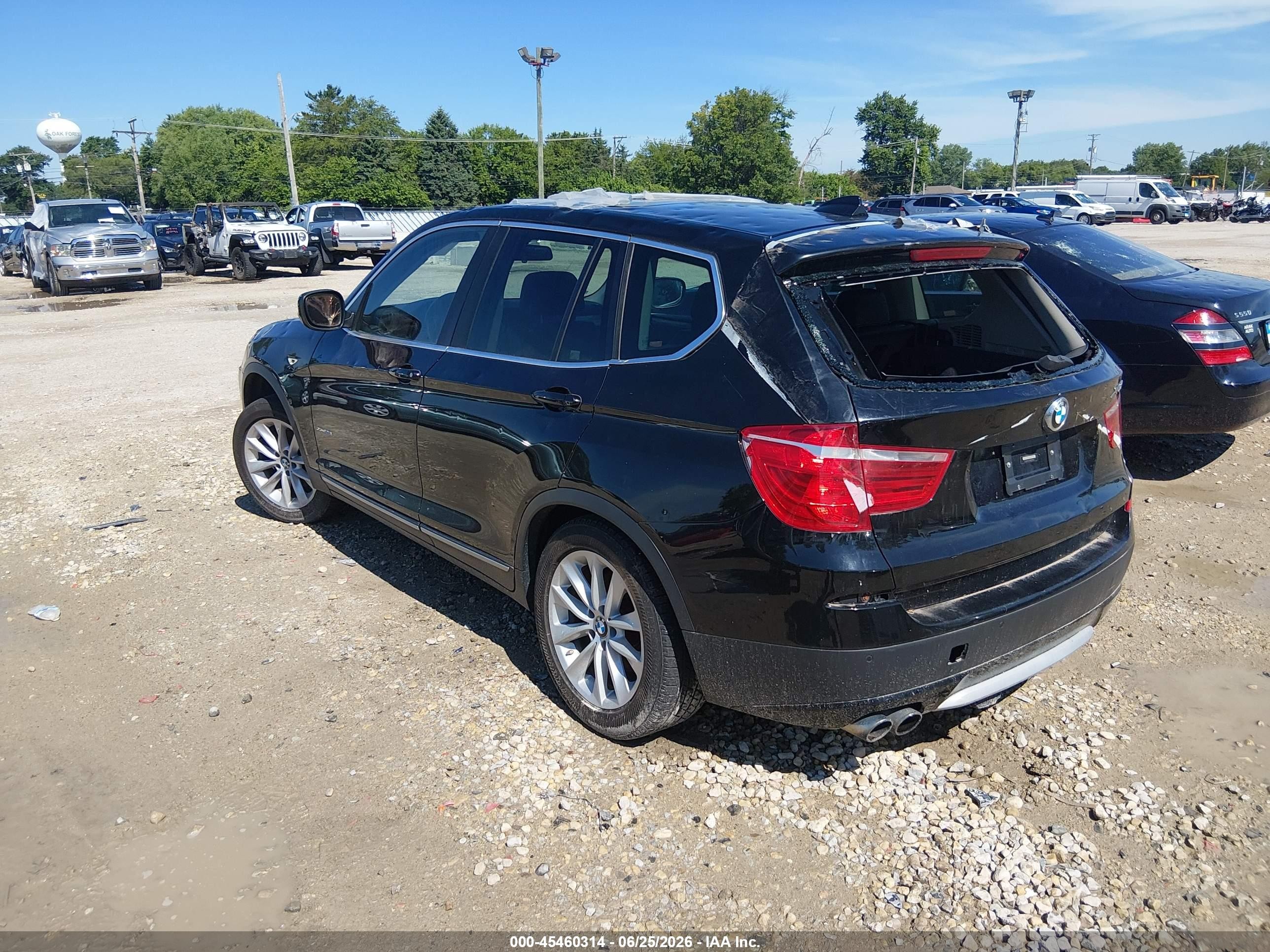 2014 Bmw X3 Xdrive28i Black vin: 5UXWX9C5XE0D37852