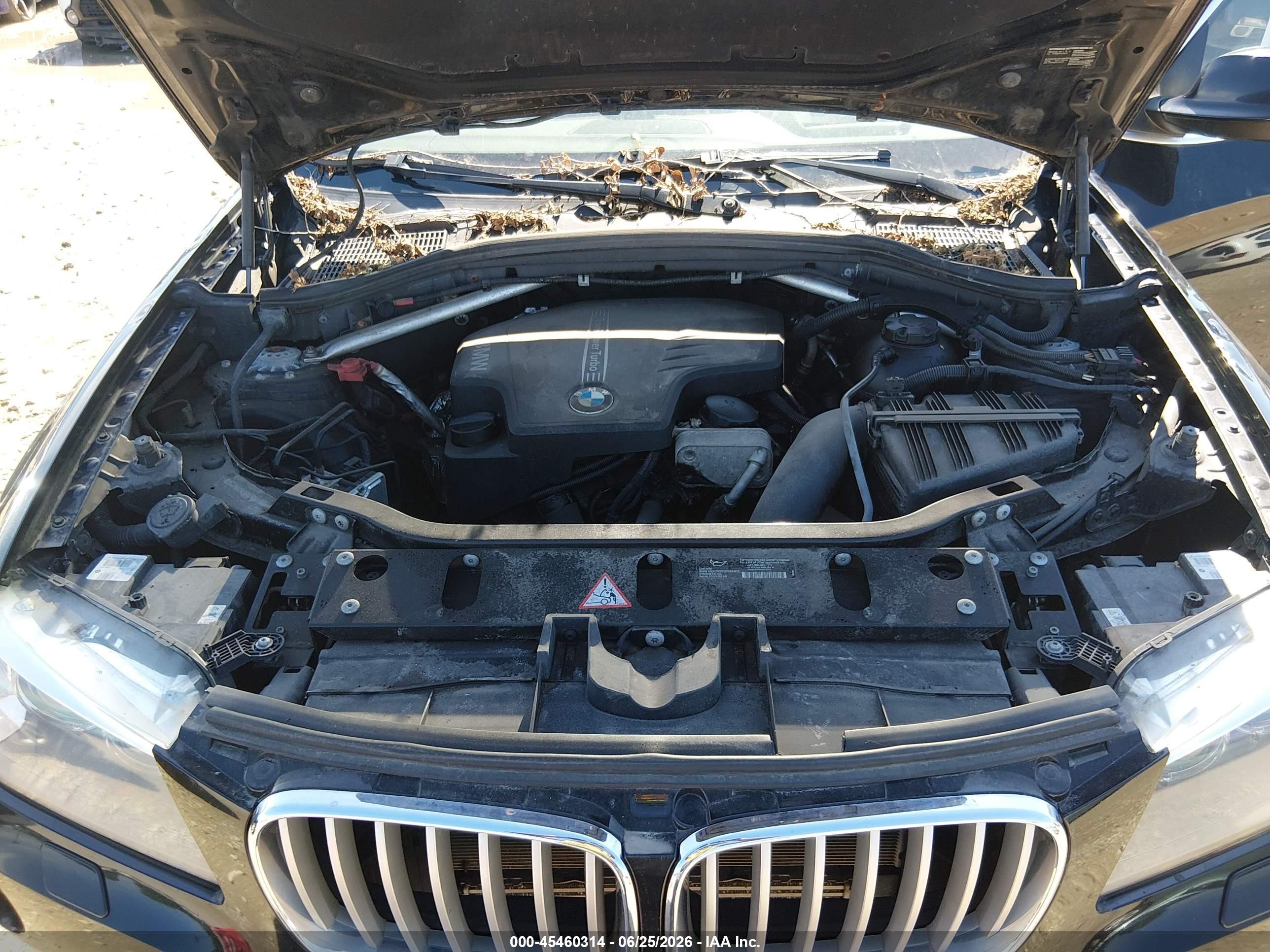 2014 Bmw X3 Xdrive28i Black vin: 5UXWX9C5XE0D37852