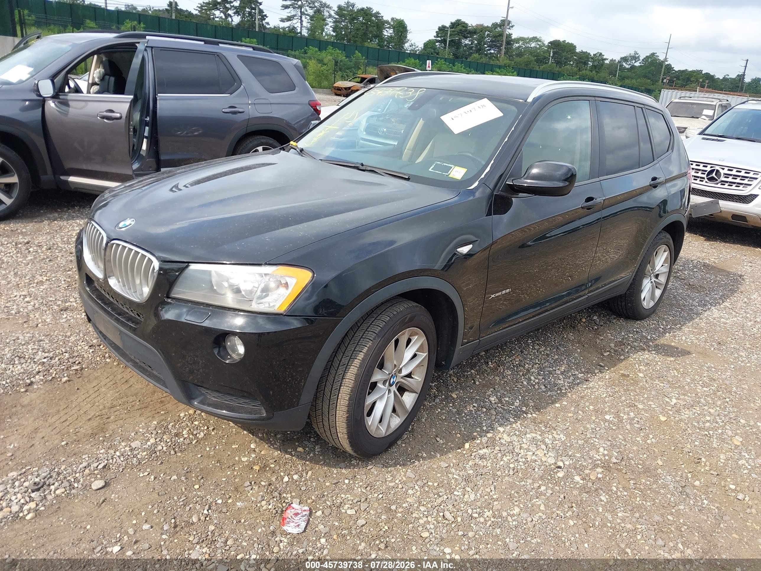 2014 Bmw X3 Xdrive28i Черный vin: 5UXWX9C5XE0D38807