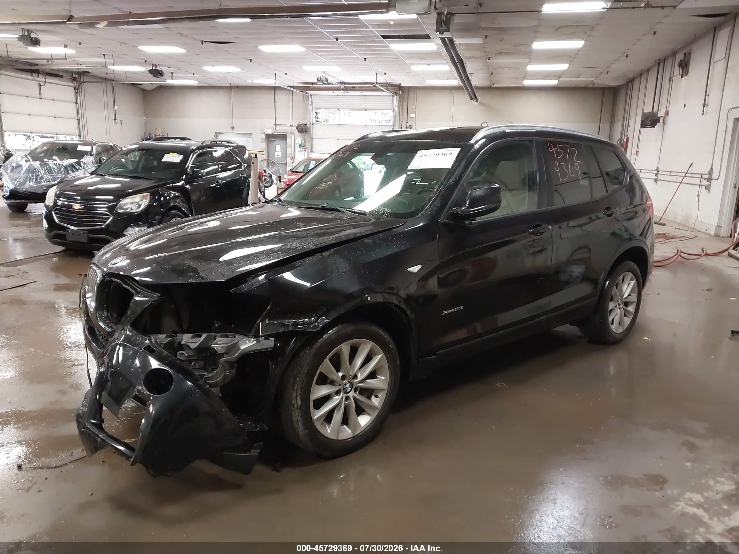 2014 Bmw X3 Xdrive28i Black vin: 5UXWX9C5XE0D39830