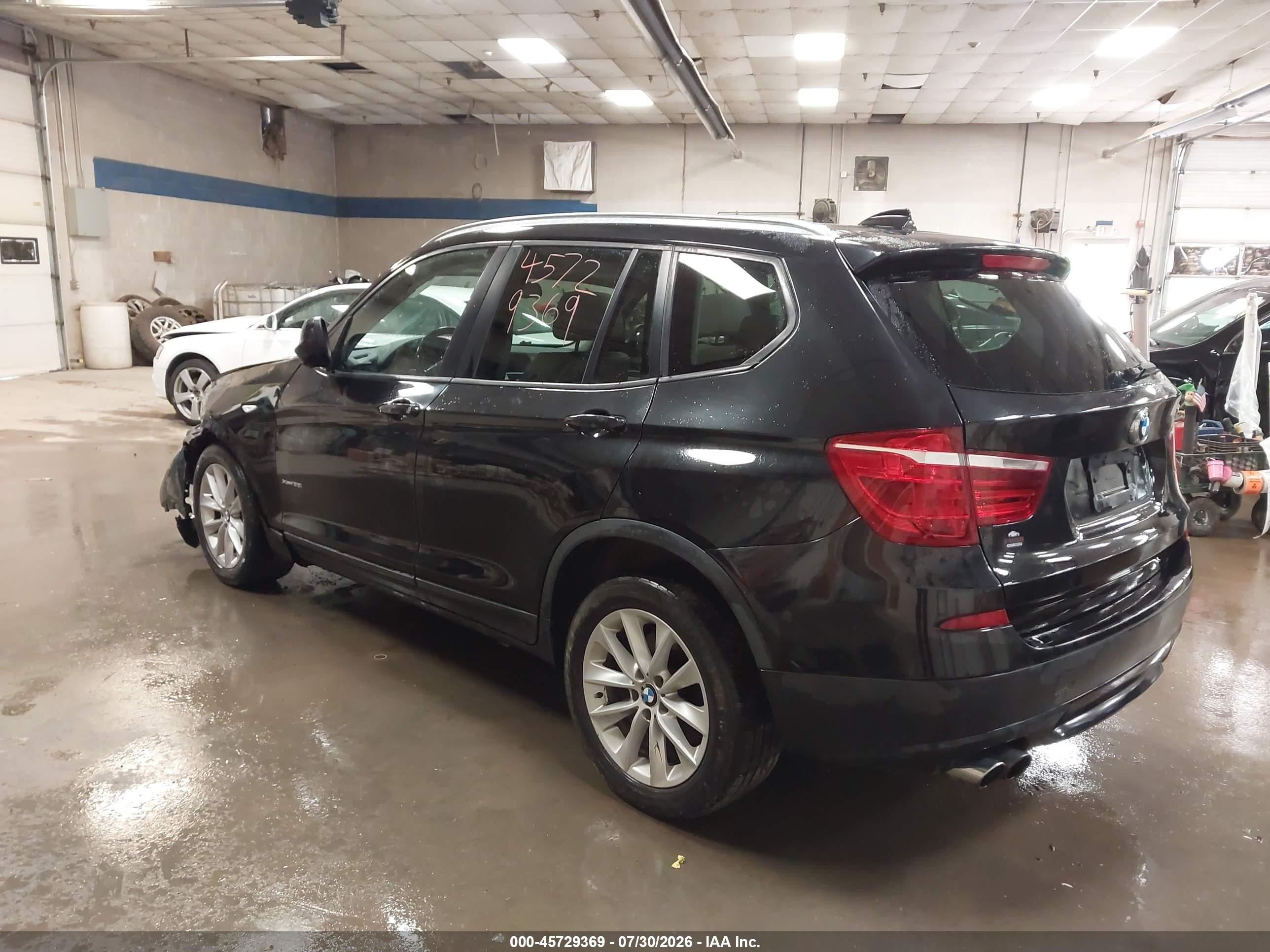 2014 Bmw X3 Xdrive28i Black vin: 5UXWX9C5XE0D39830
