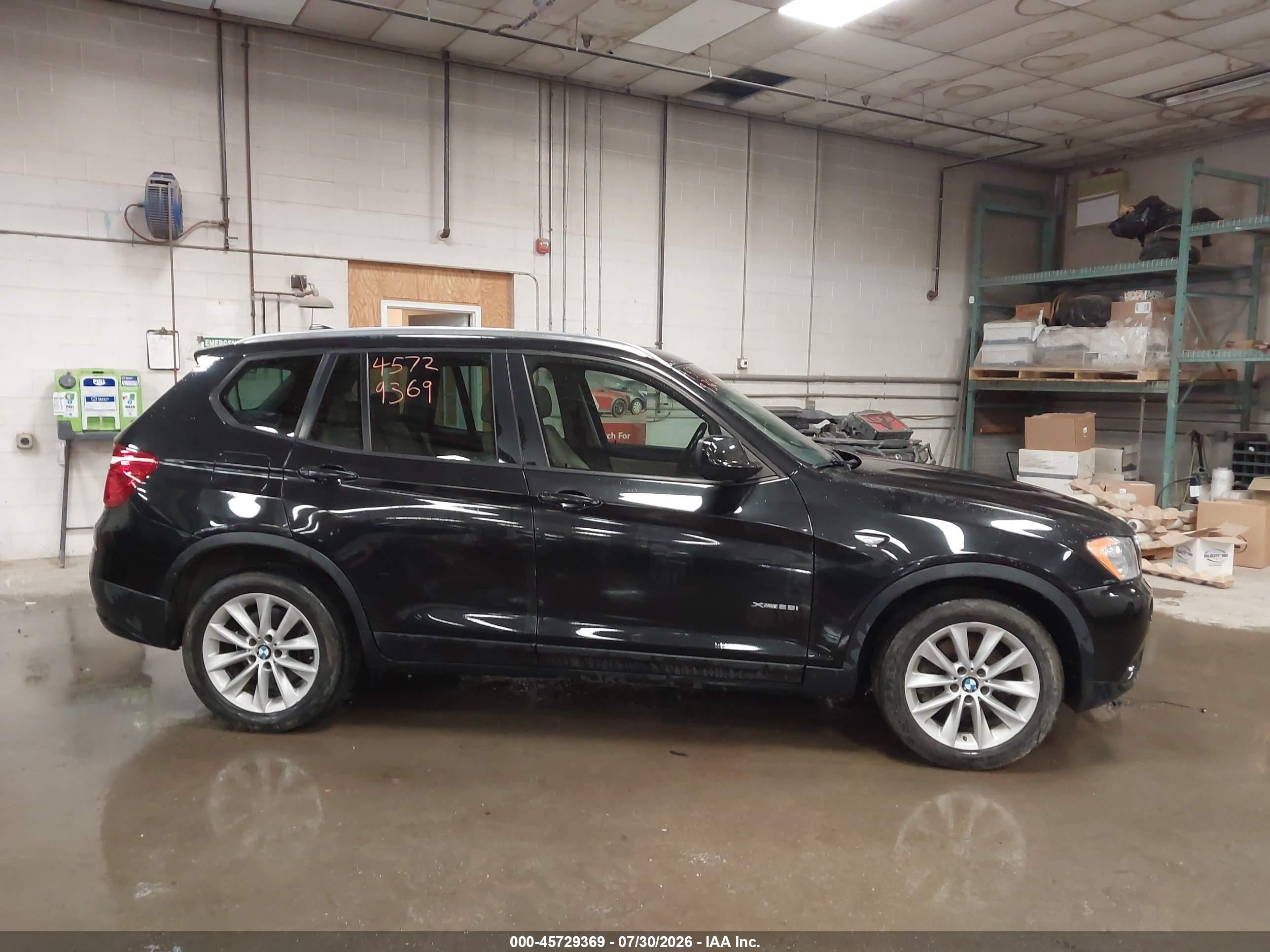 2014 Bmw X3 Xdrive28i Black vin: 5UXWX9C5XE0D39830