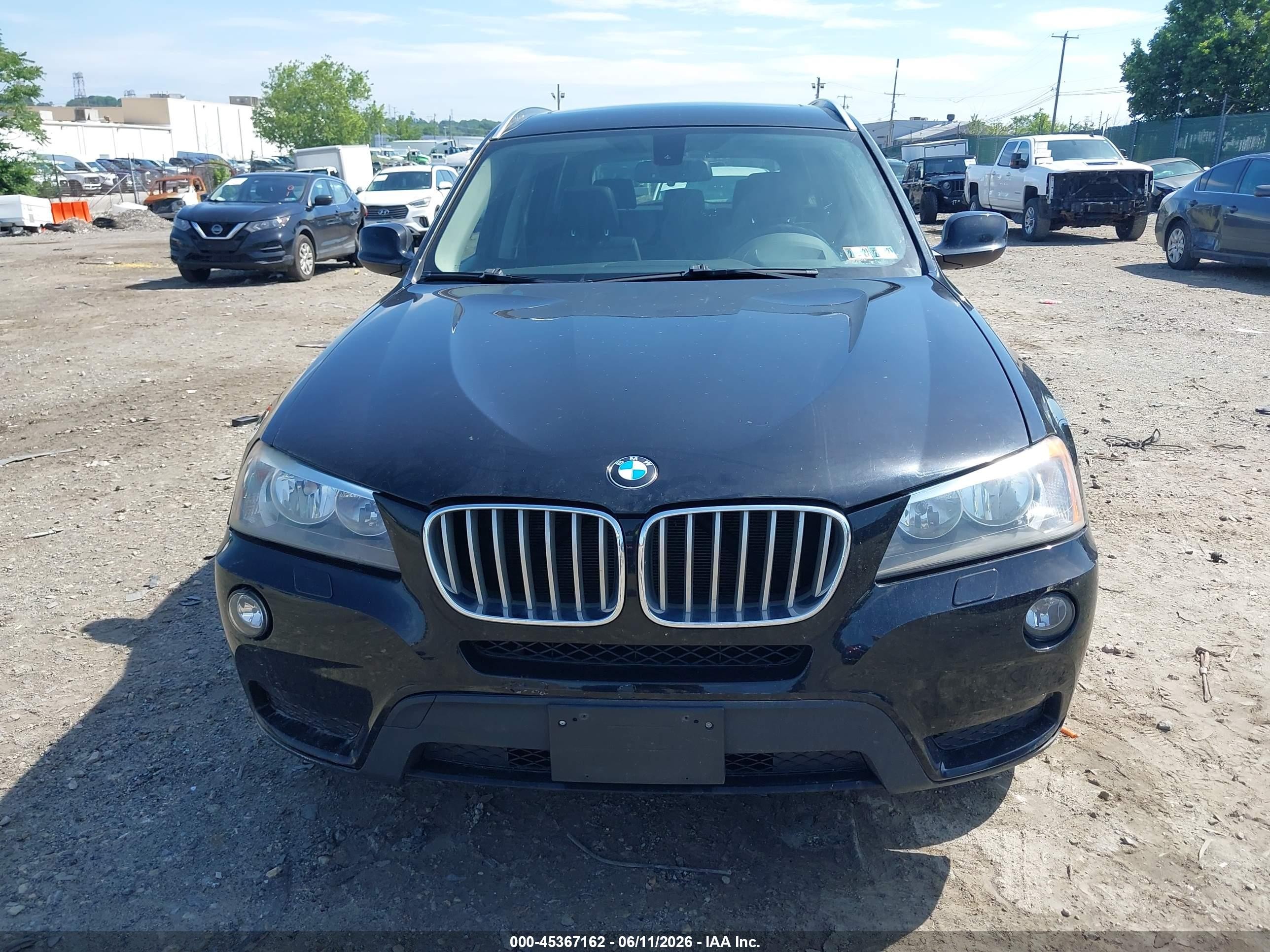 2014 Bmw X3 Xdrive28i Black vin: 5UXWX9C5XE0D40847