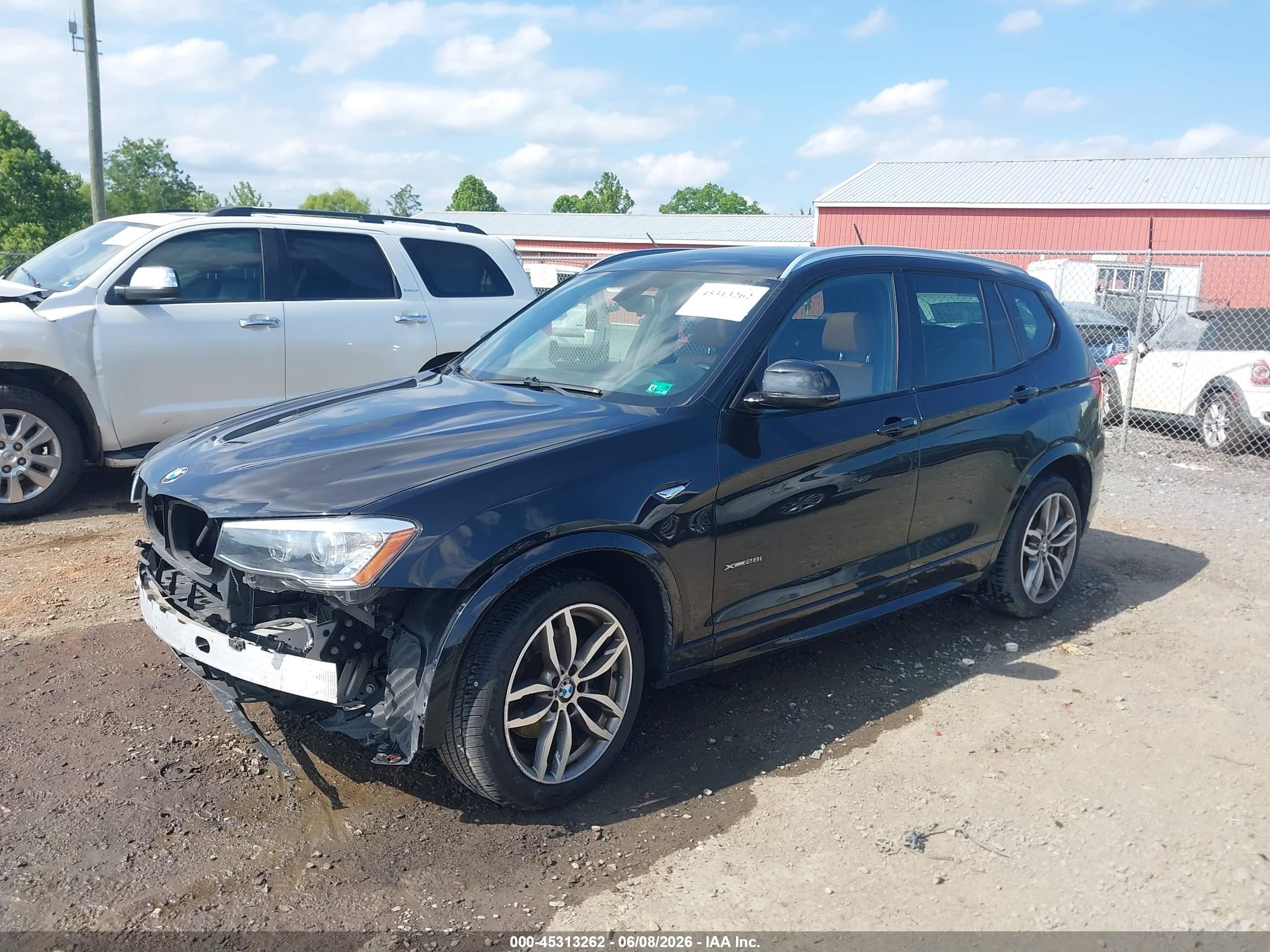 2015 Bmw X3 Xdrive28i Black vin: 5UXWX9C5XF0D47489