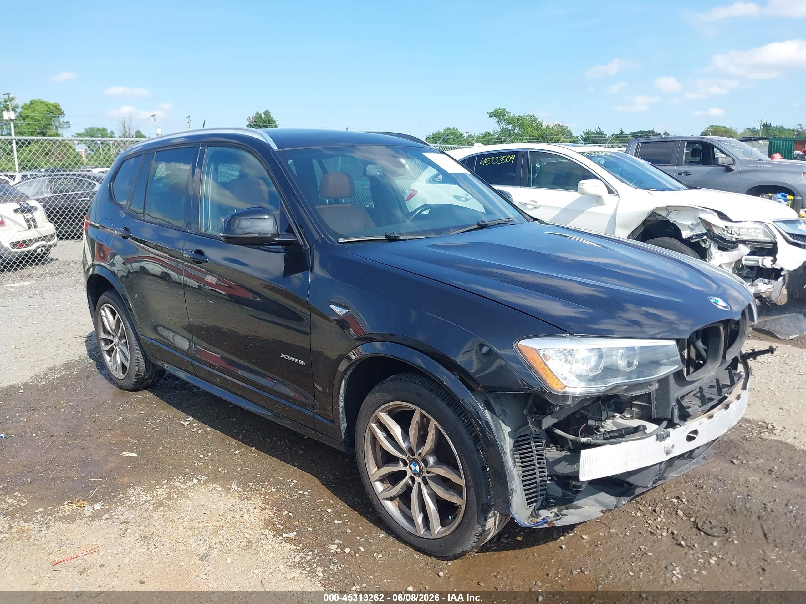 2015 Bmw X3 Xdrive28i Черный vin: 5UXWX9C5XF0D47489
