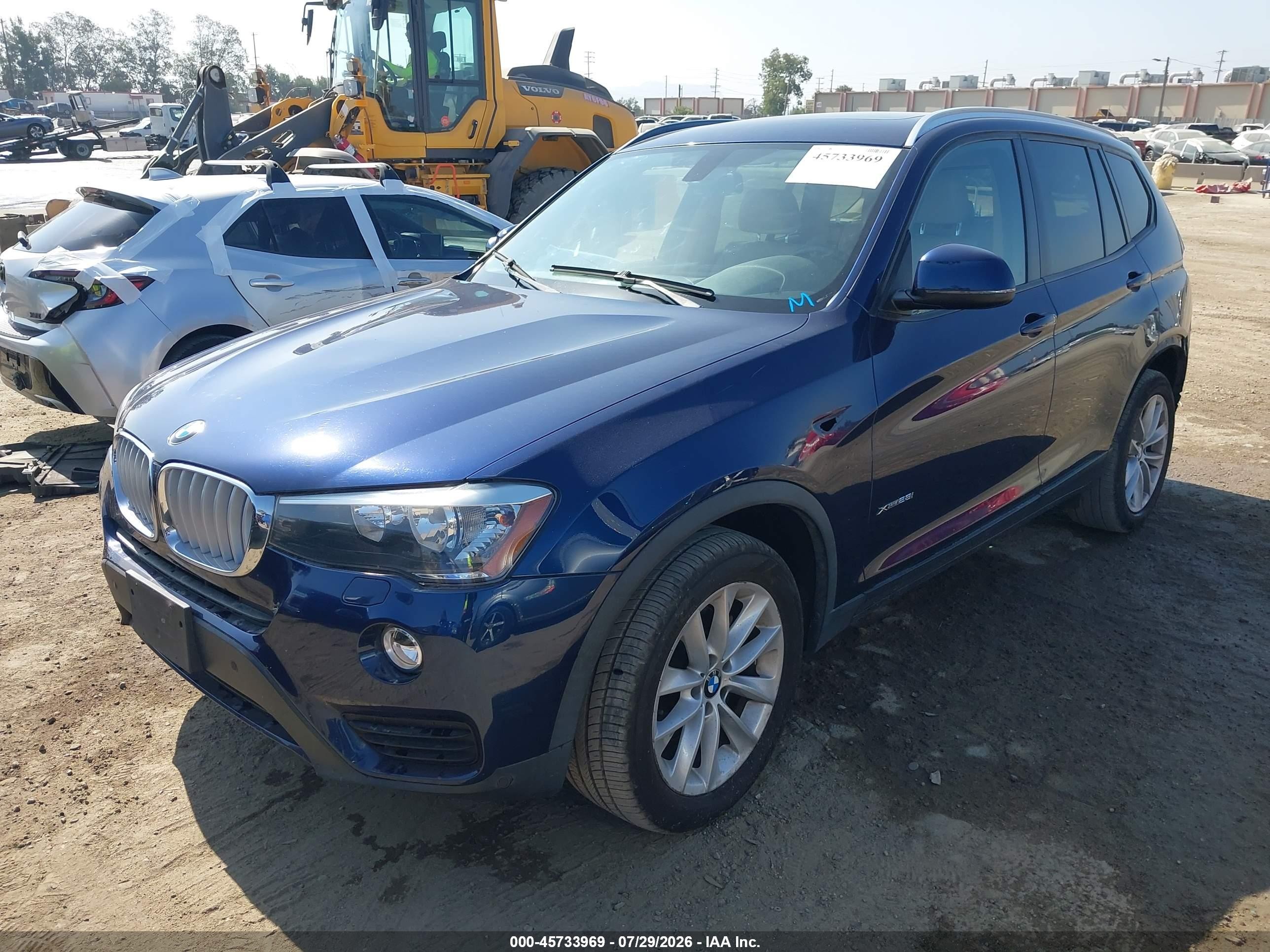 2015 Bmw X3 Xdrive28i Blue vin: 5UXWX9C5XF0D48304