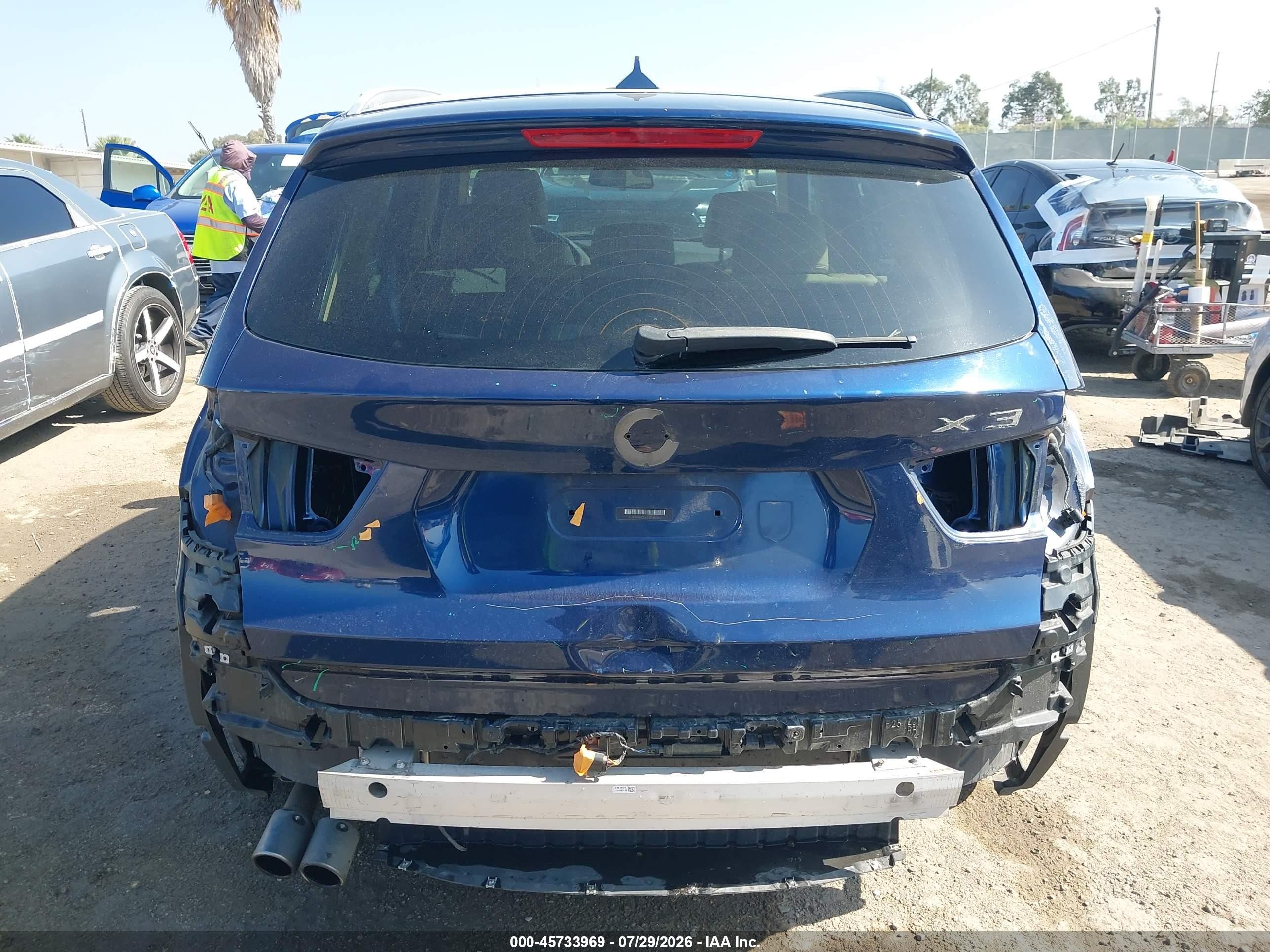 2015 Bmw X3 Xdrive28i Blue vin: 5UXWX9C5XF0D48304