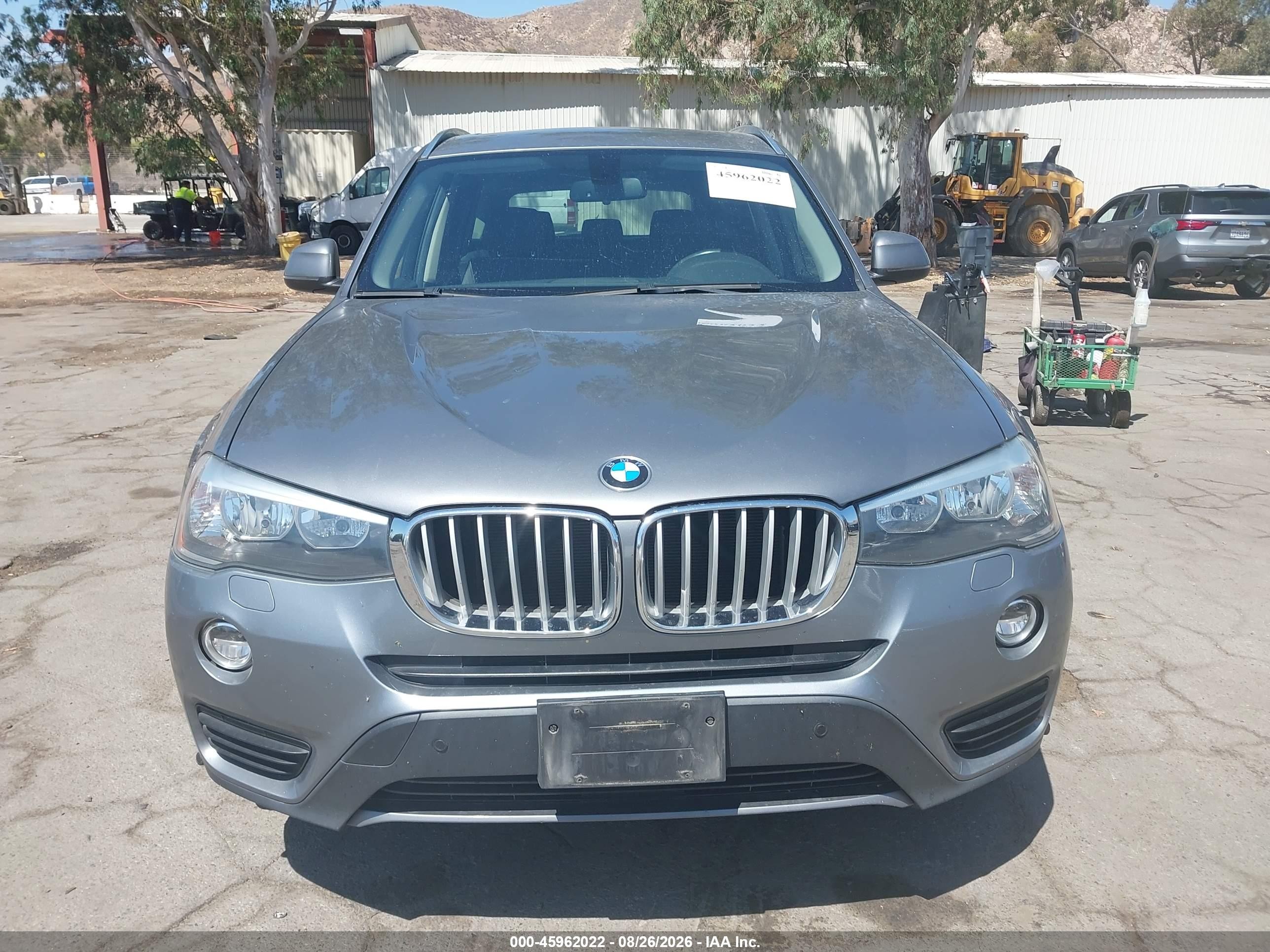 2015 Bmw X3 Xdrive28i Silver vin: 5UXWX9C5XF0D51137