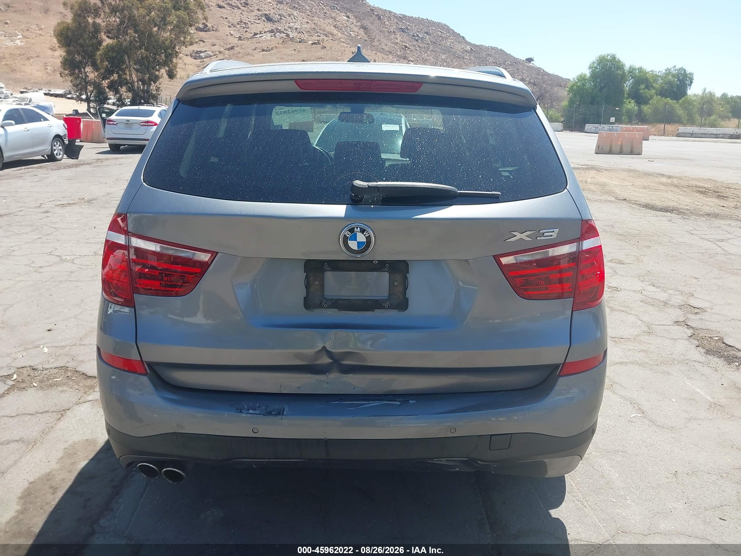 2015 Bmw X3 Xdrive28i Silver vin: 5UXWX9C5XF0D51137