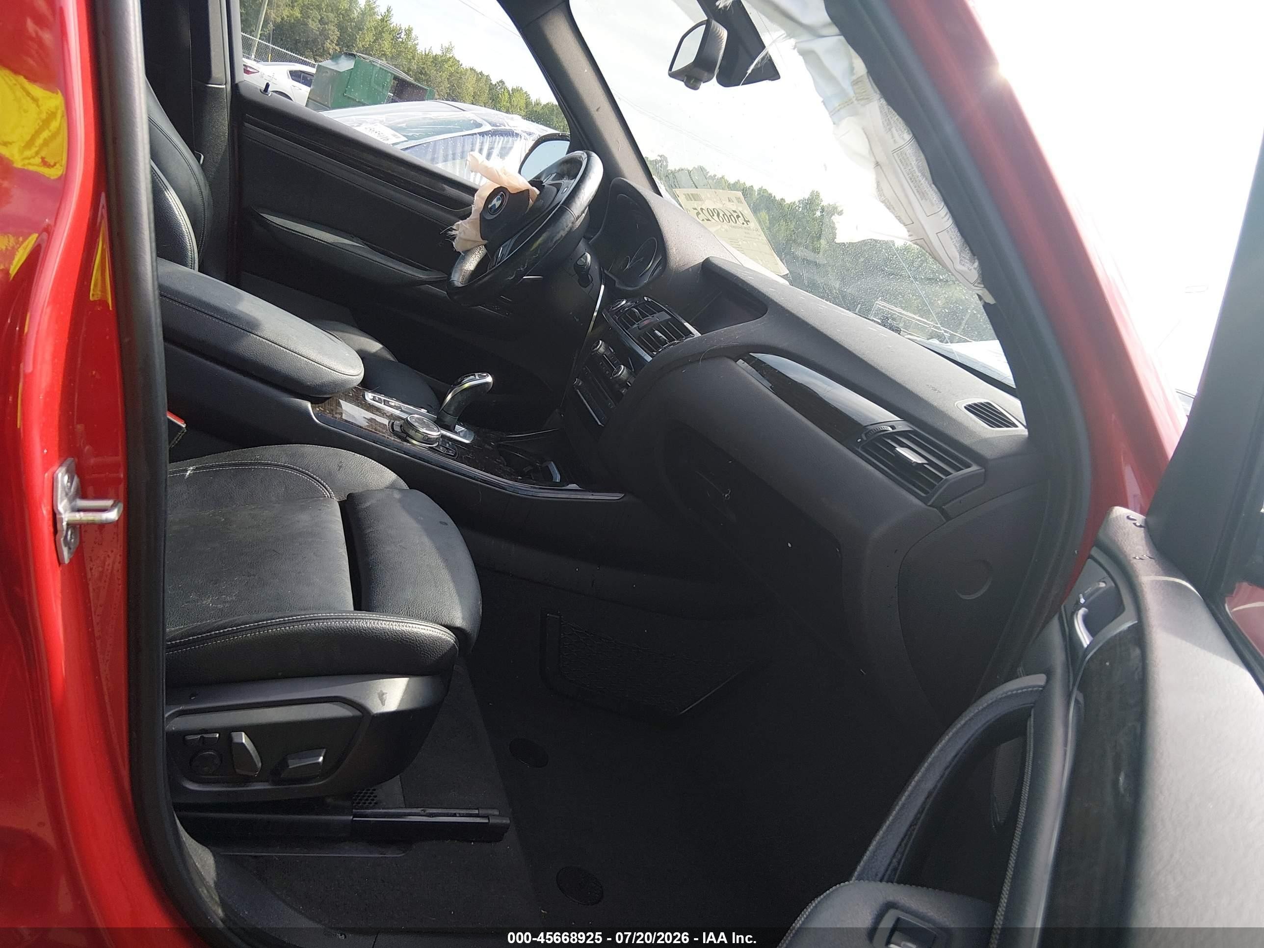 2015 Bmw X3 Xdrive28i Red vin: 5UXWX9C5XF0D57181