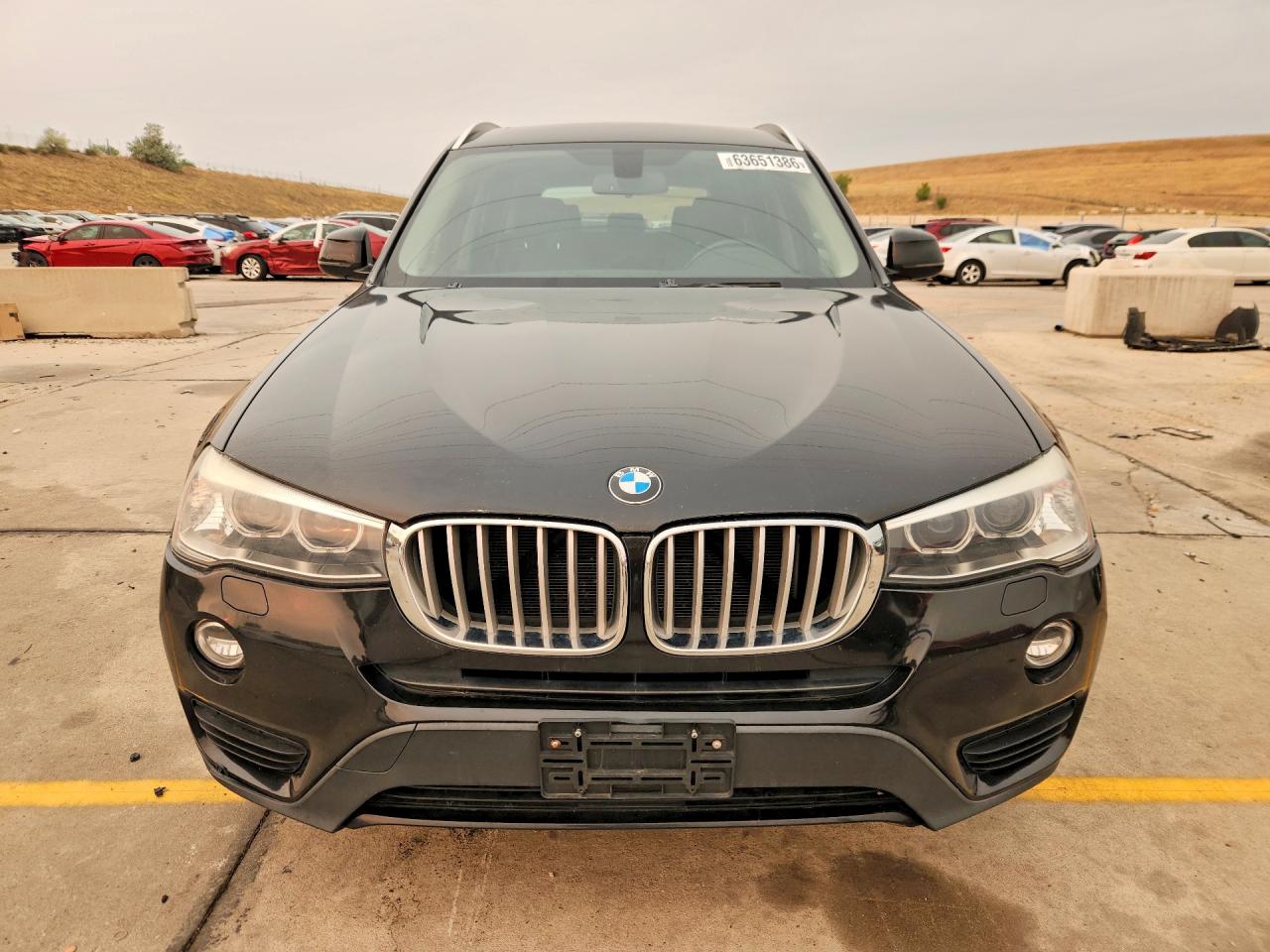 2015 Bmw X3 Xdrive28i Black vin: 5UXWX9C5XF0D58203