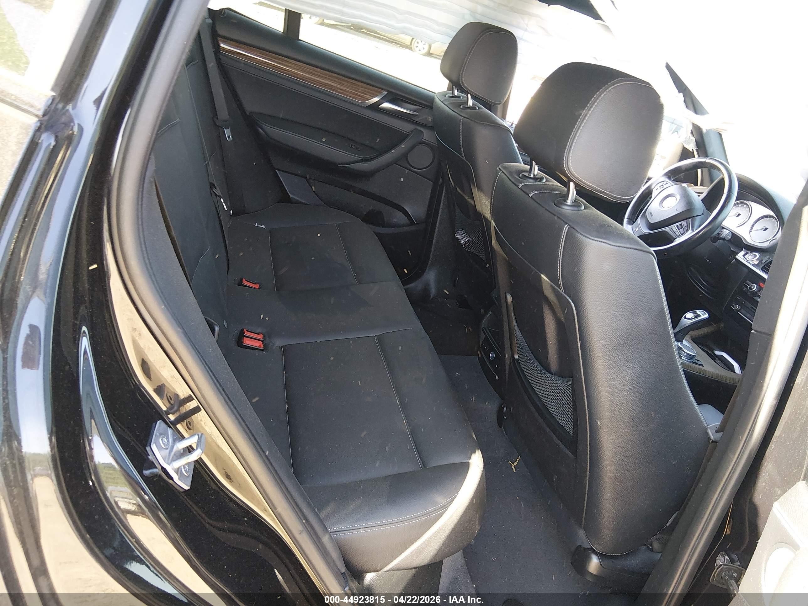 2015 Bmw X3 Xdrive28i Black vin: 5UXWX9C5XF0D59285