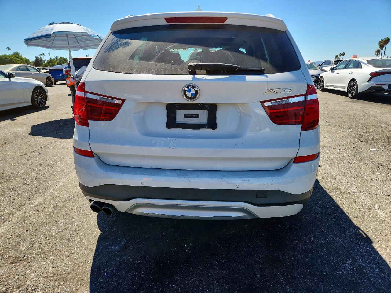 2015 Bmw X3 Xdrive28i White vin: 5UXWX9C5XF0D59528